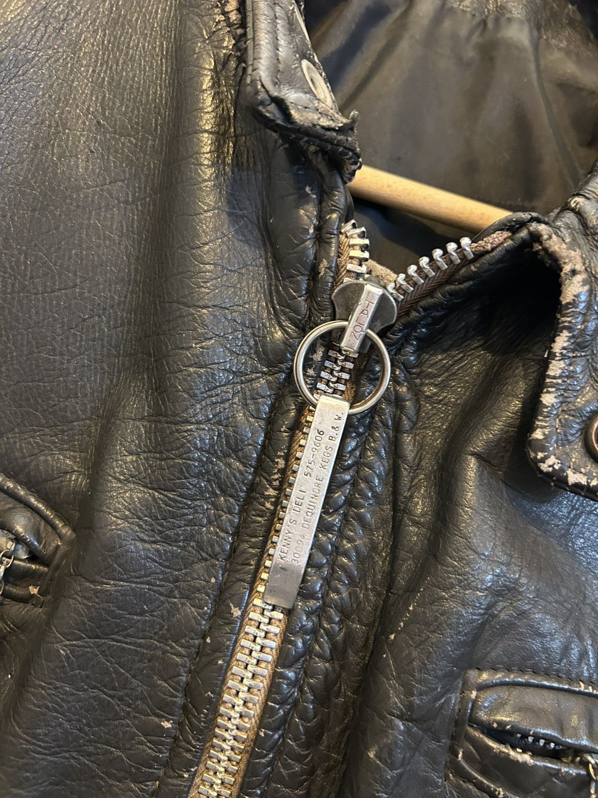 Vintage Vintage 1970s Leather biker jacket Size US L / EU 52-54 / 3 - 2 Thumbnail