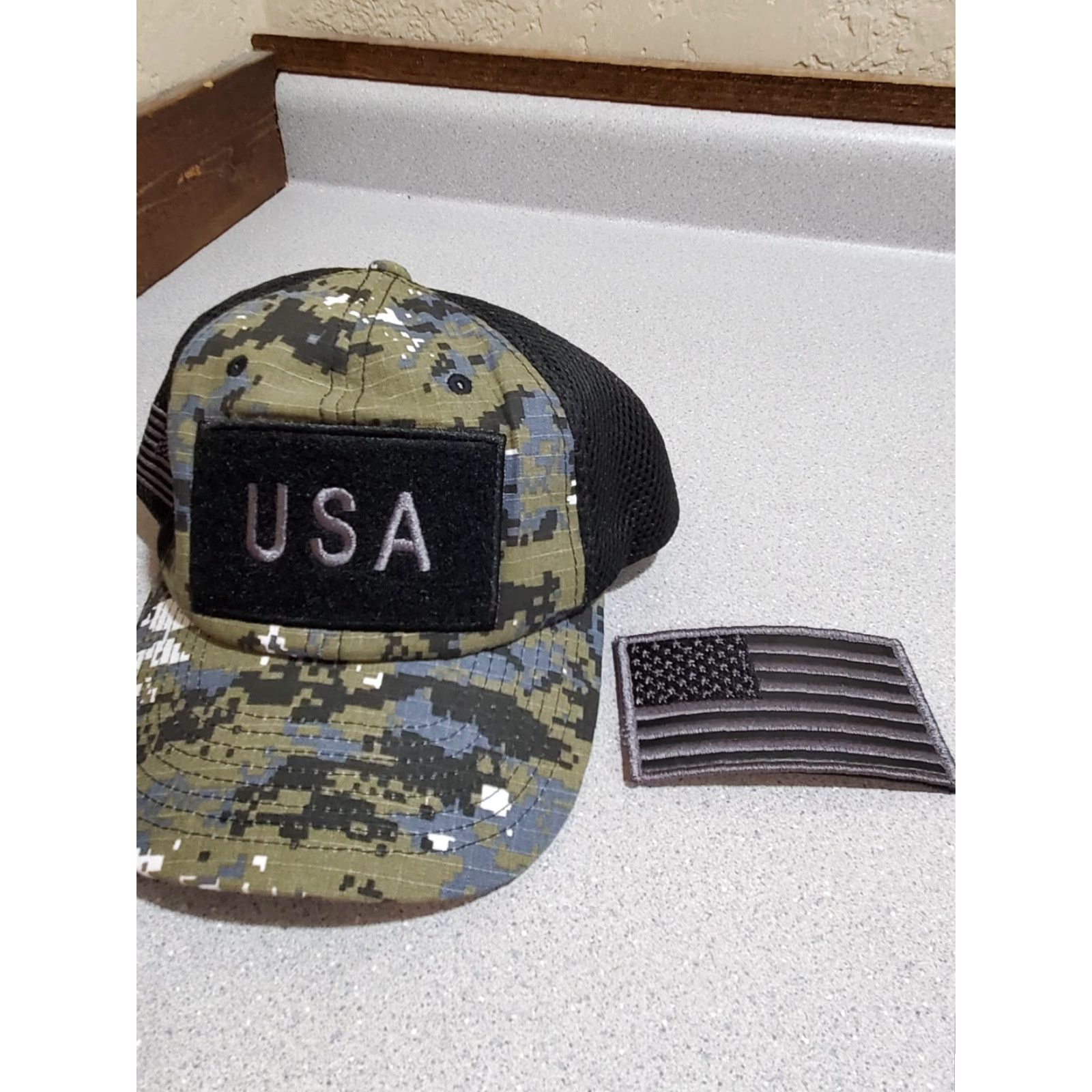 Vintage Pit Bull American Flag Patch Baseball Hat Tactical Operator Military Cap USA Black Canvas Adjustable Velcro Mens One Size Size ONE SIZE - 4 Thumbnail