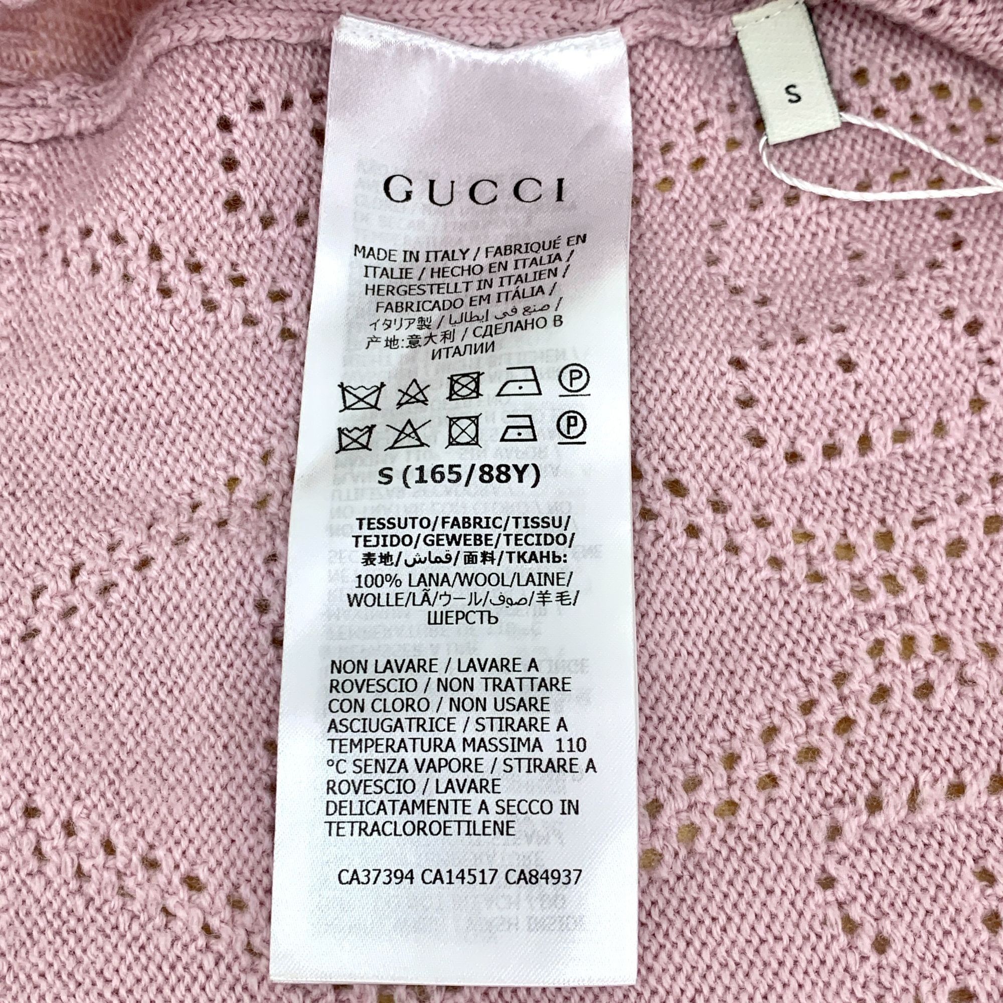 Gucci Gucci Pink Logo Pattern Wool Sleeveless Knitted Vest S Round Size S / US 4 / IT 40 - 4 Thumbnail