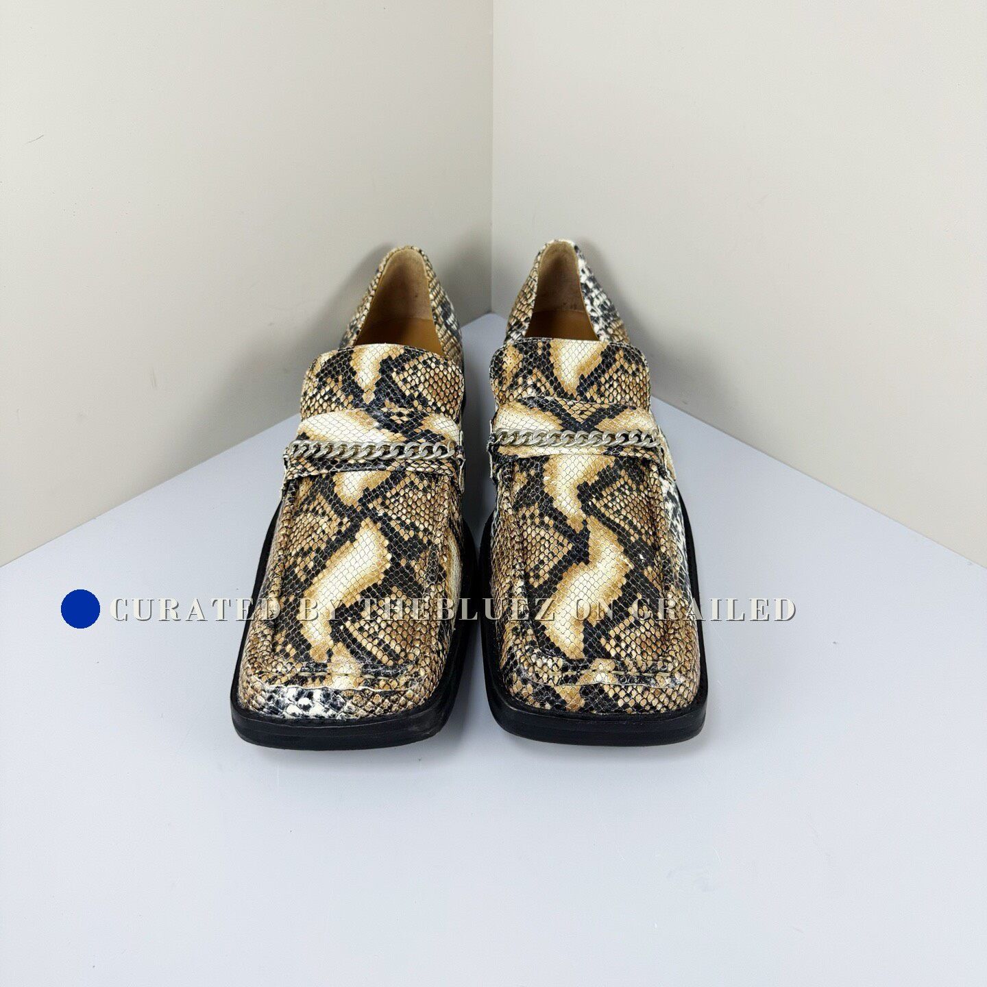 Martine Rose Martine Rose Snake Print Chain Loafers Size US 6 / IT 36 - 1 Thumbnail