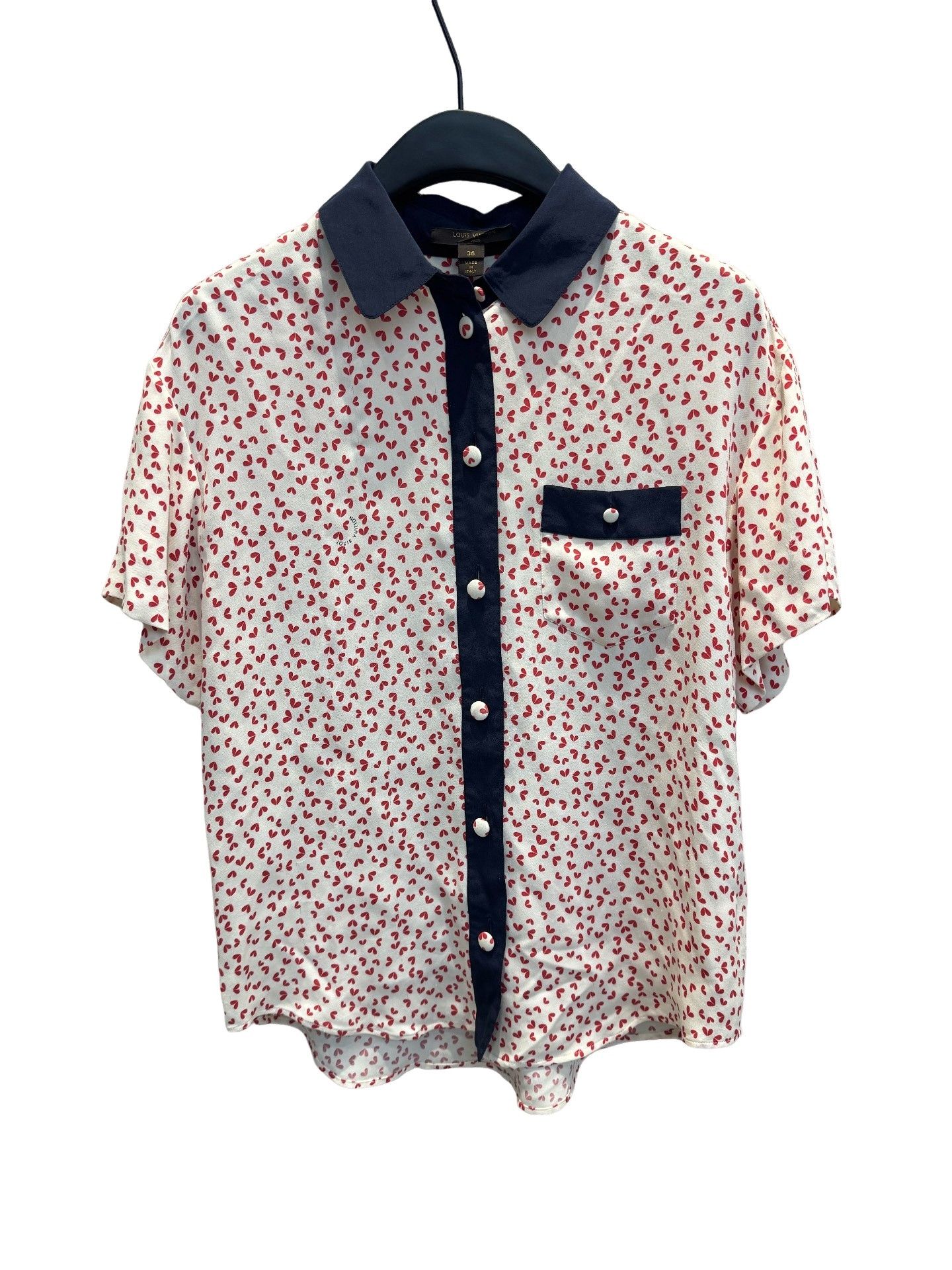 Louis Vuitton Louis Vuitton Heart Print Button Up Shirt FR 38 Size S / US 4 / IT 40 - 1 Thumbnail