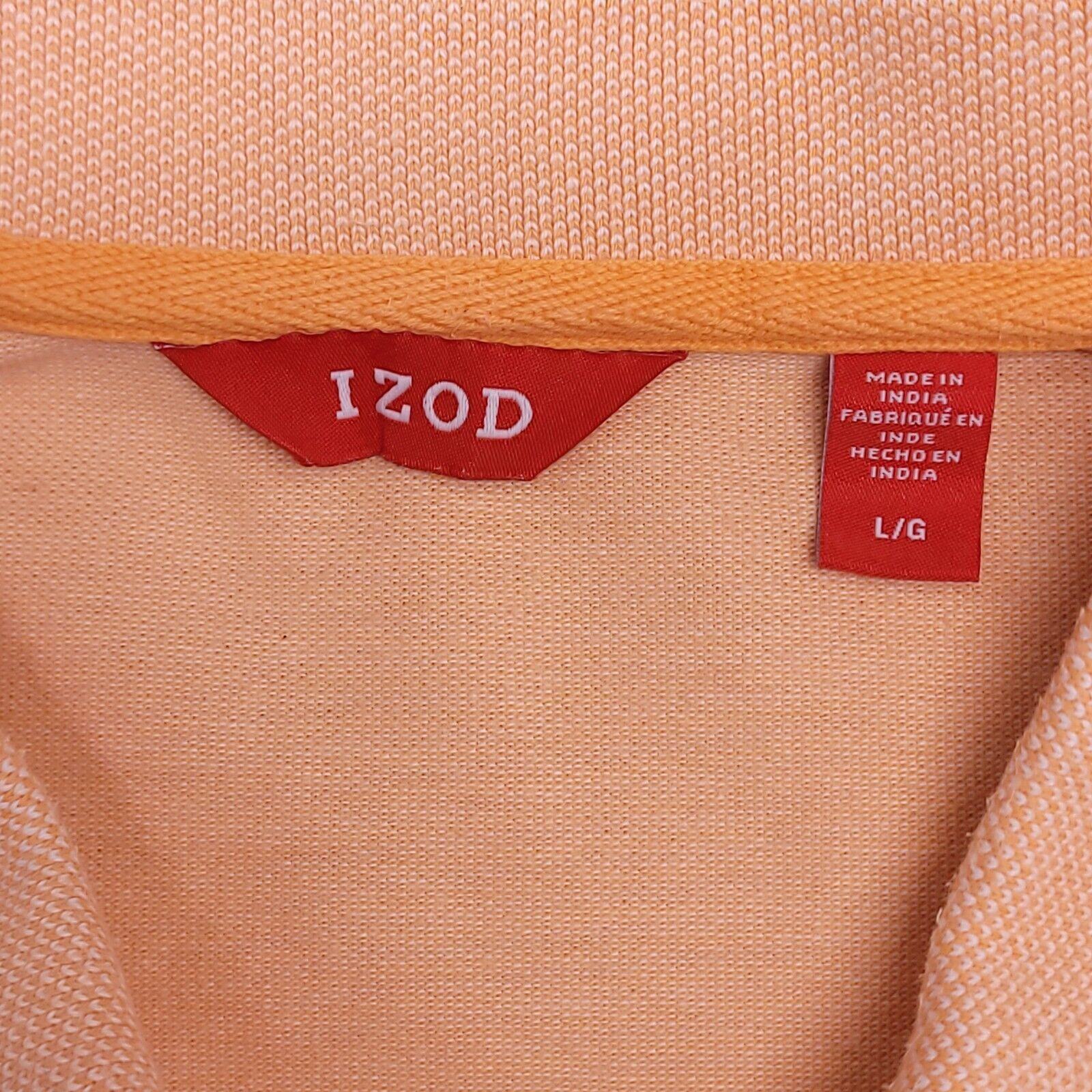 Izod IZOD Pullover Polo Shirt Adult Mens Size Large L Orange Size US L / EU 52-54 / 3 - 3 Thumbnail