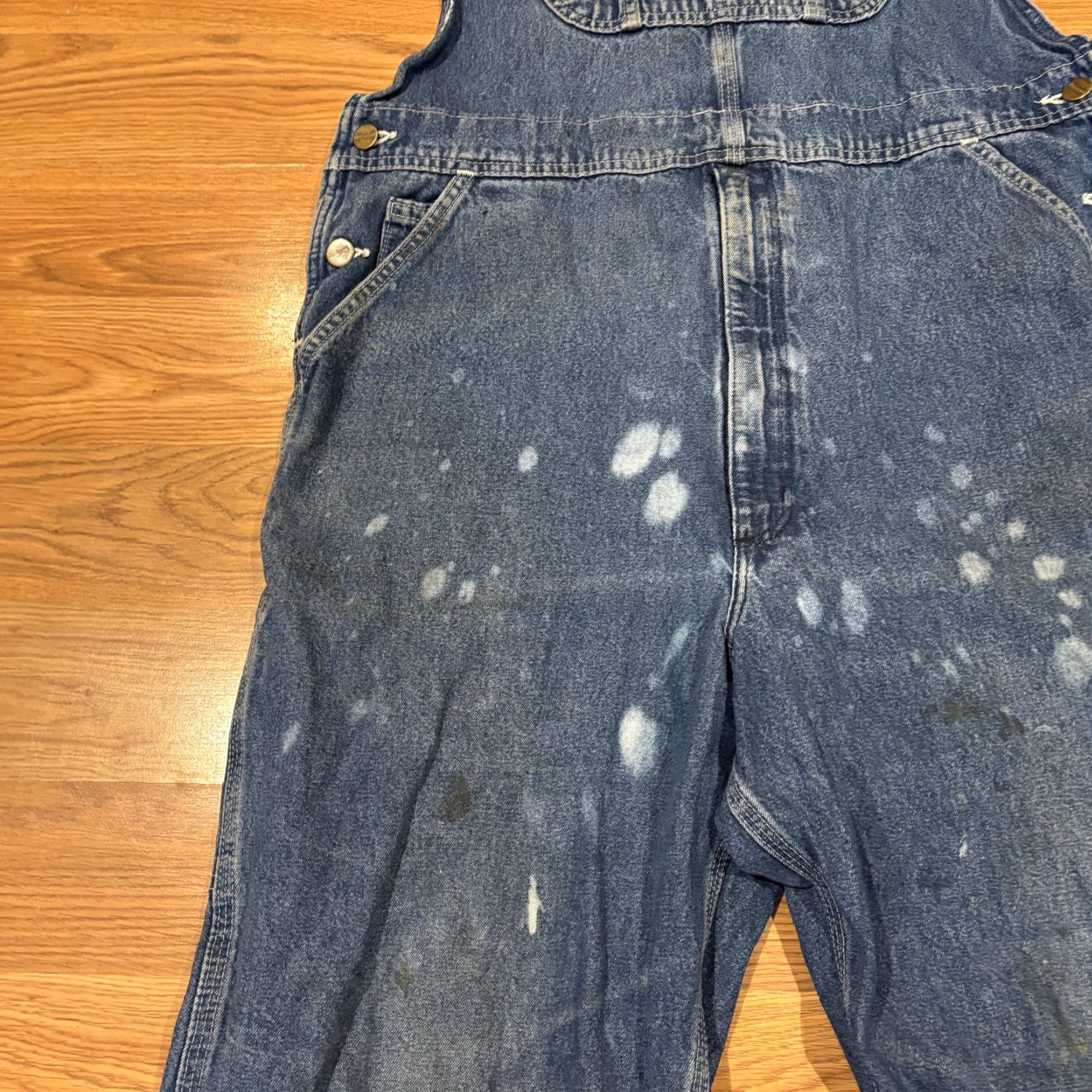 Carhartt VINTAGE Carhartt Overalls Jeans Work Bib Men's 38x32 Denim Blue 5-Pocket Distressed 90s Grunge USA Bib Jeans Mens Size US 38 / EU 54 - 4 Thumbnail