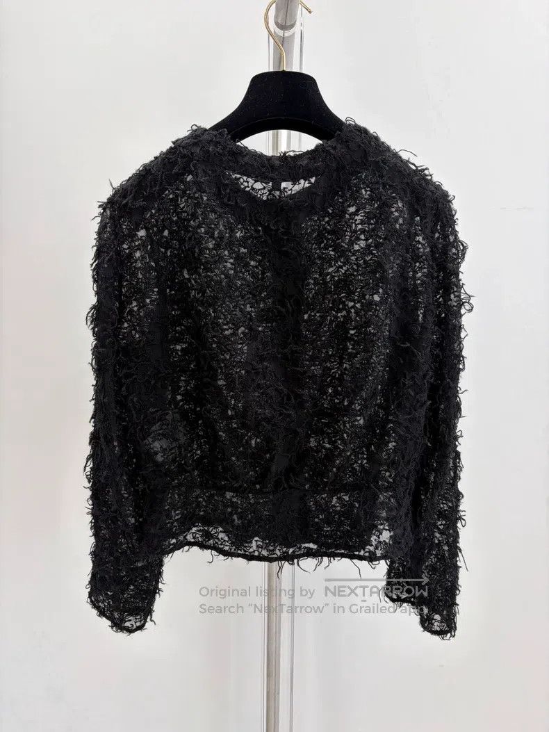 Chanel Chanel Black lace diamond button thin jacket Size XS / US 0-2 / IT 36-38 - 2 Thumbnail