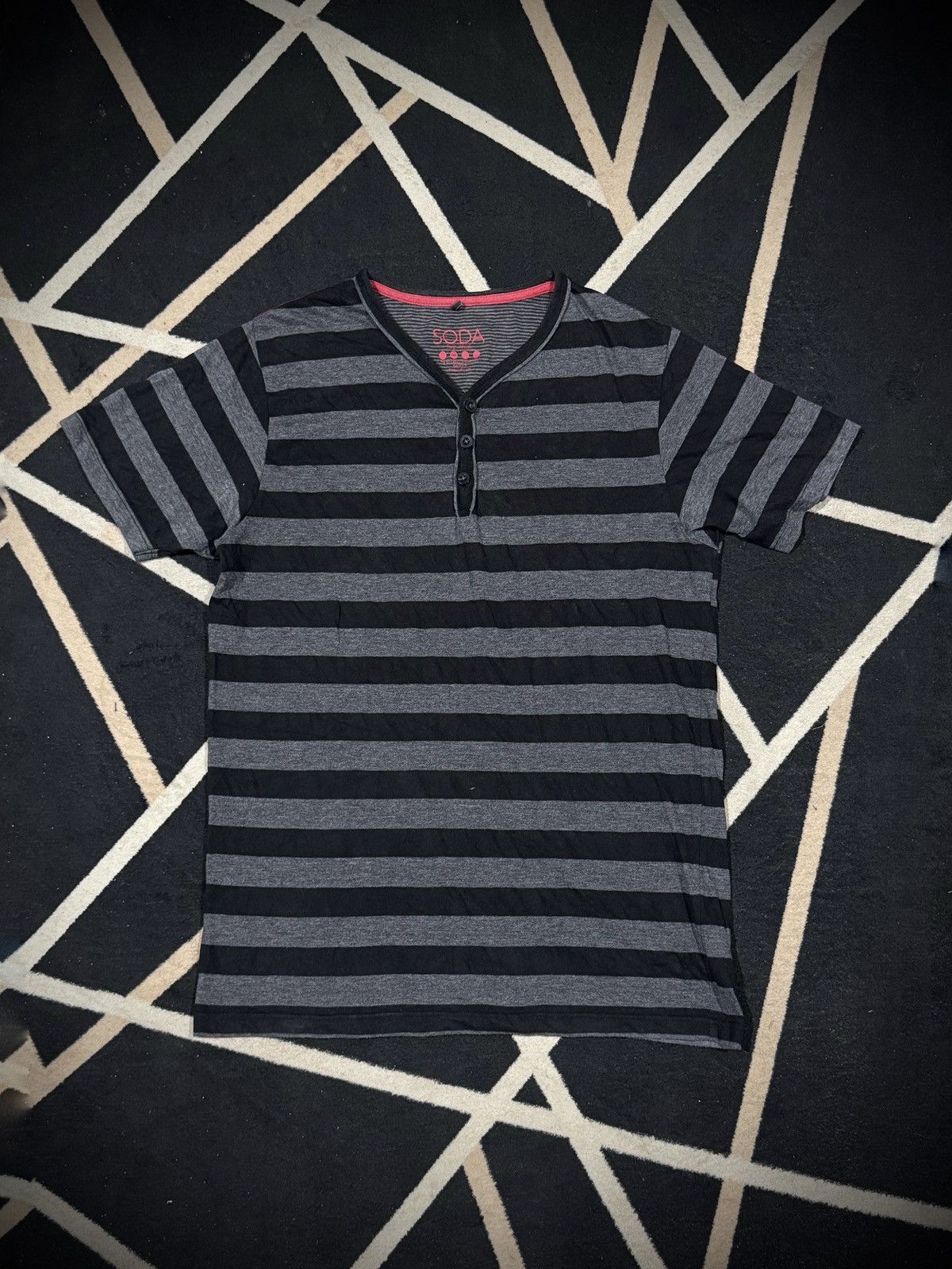 Hysteric Glamour Striped Soda Tees Half Button Size US M / EU 48-50 / 2 - 1 Thumbnail