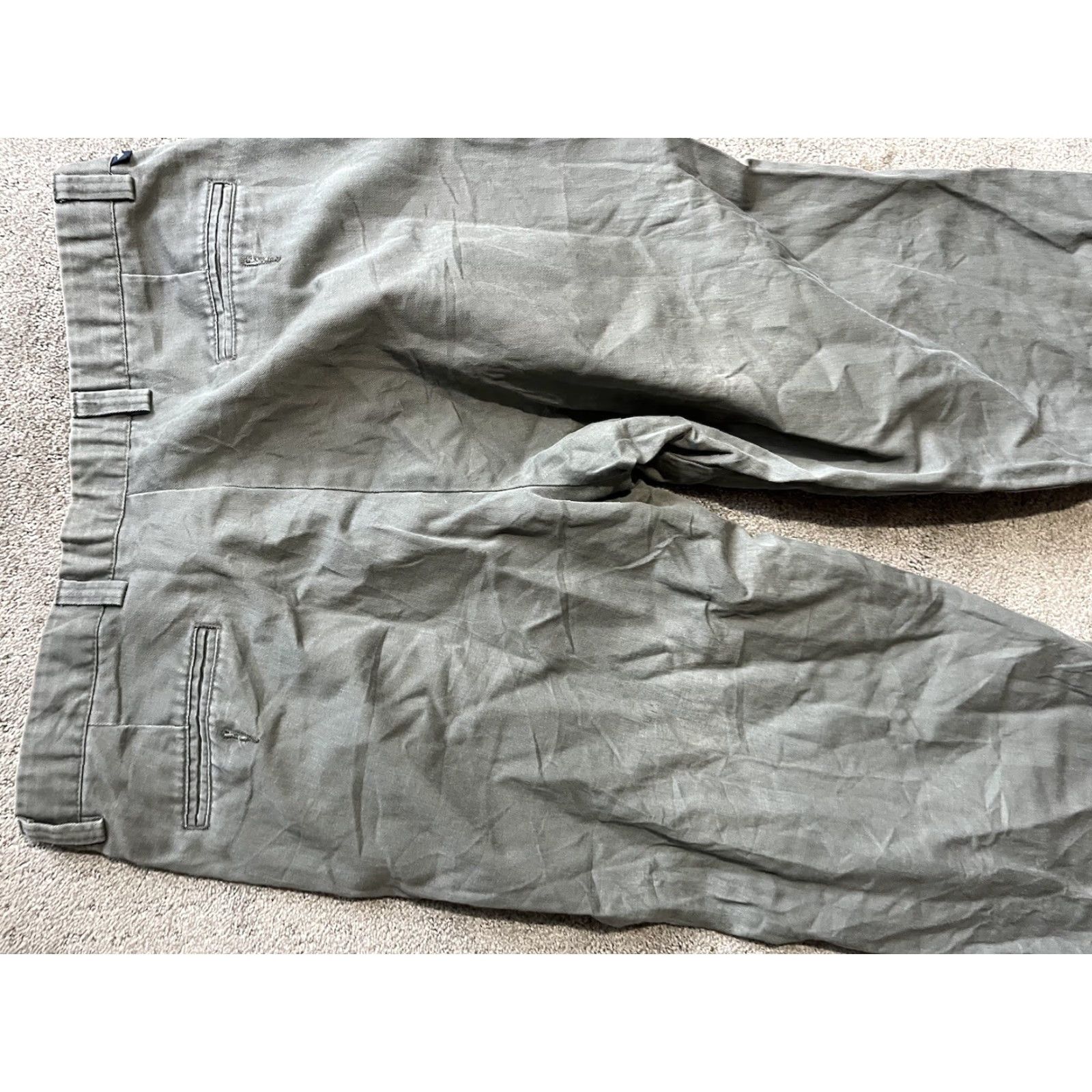 Dockers VINTAGE DOCKERS Flat Front Pants Chino Gray Regular Size 38x32 Men 38in Gray Dockers D2 Buttons Belt Loops Cotton Classic Mens Pants Size US 38 / EU 54 - 4 Thumbnail
