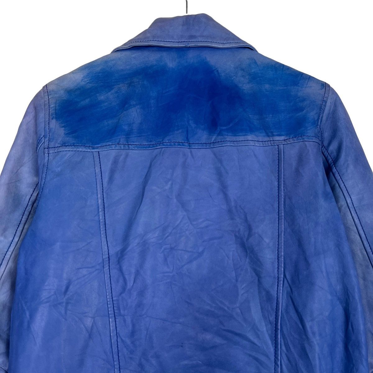 Asos 🔥 ASOS DOUBLE COLAR RIDER MOTO LEATHER JACKET Size US XS / EU 42 / 0 - 9 Thumbnail