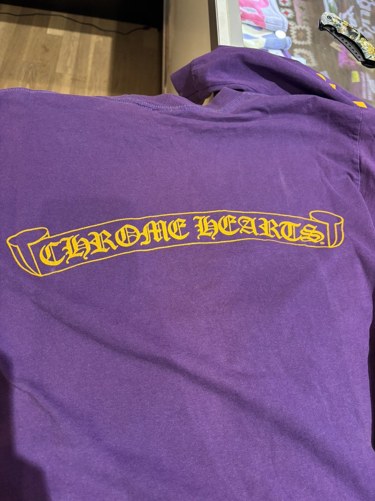 Chrome Hearts Rare Vintage Chrome Hearts Scroll Pocket Logo Long Sleeve Size US M / EU 48-50 / 2 - 5 Thumbnail