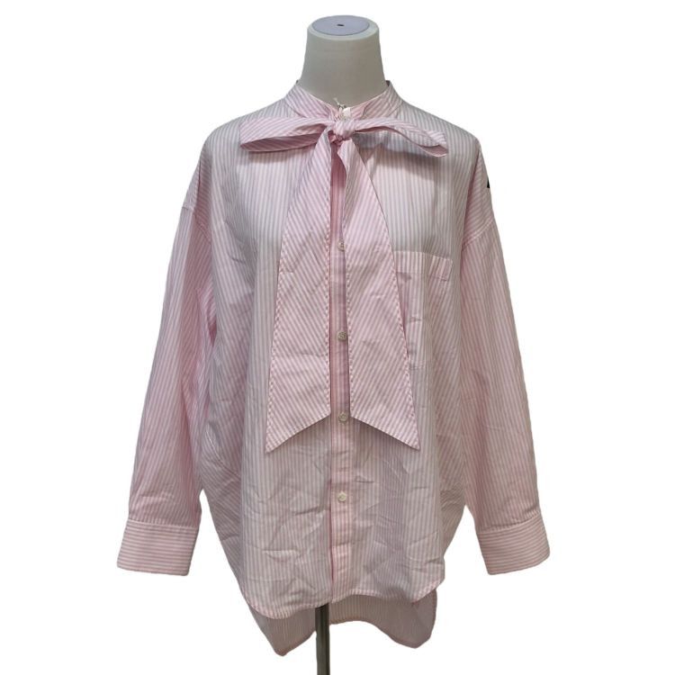 Balenciaga Balenciaga Striped Logo Button Up Shirt Size 34 Size XS / US 0-2 / IT 36-38 - 1 Thumbnail