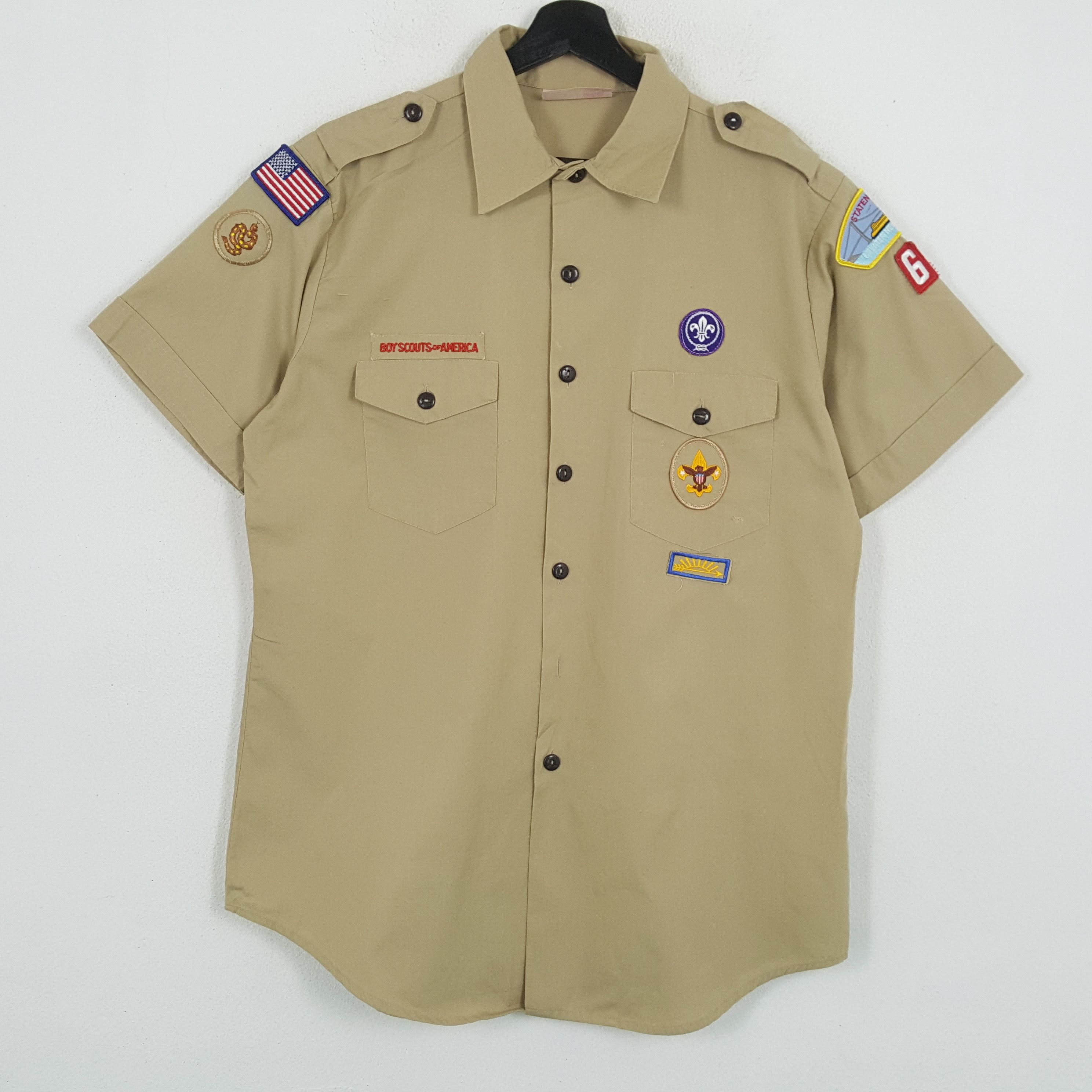 Vintage BOY SCOUT Of AMERICA Casual Uniform Shirt Size US XL / EU 56 / 4 - 1 Thumbnail