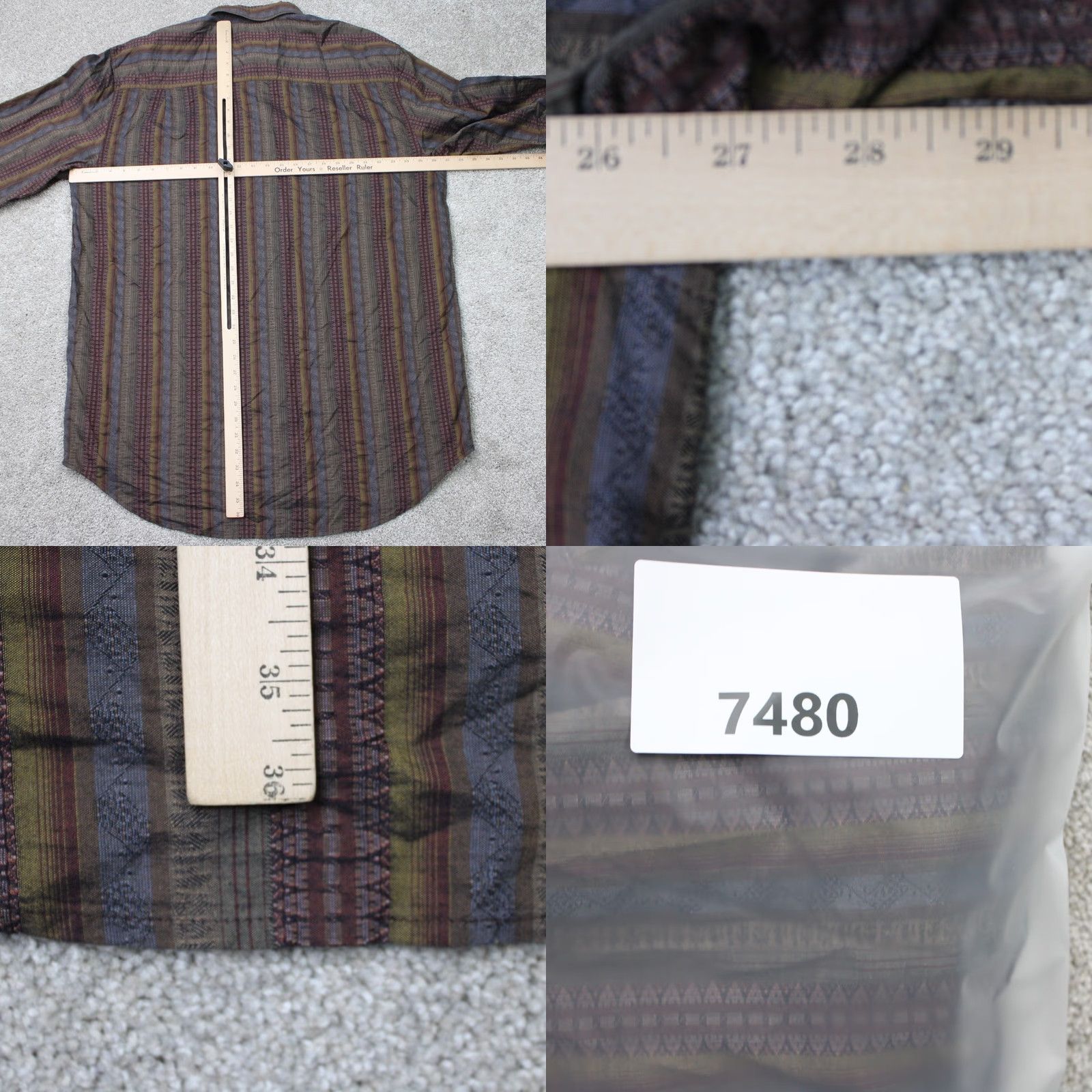 The Territory Ahead Territory Ahead The Territory Ahead Shirt Mens 2XLT XXL-Tall Brown 100% Cotton Long Sleeve Button-Up Geometric 54 in Chest Mens Big & Tall Size US XXL / EU 58 / 5 - 8 Thumbnail