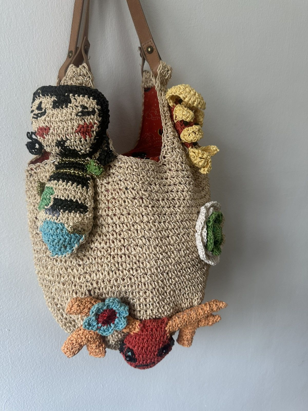 Tsumori Chisato Tsumori Chisato Basket Knit Motif With Drawsting Tote Bag Size ONE SIZE - 4 Thumbnail