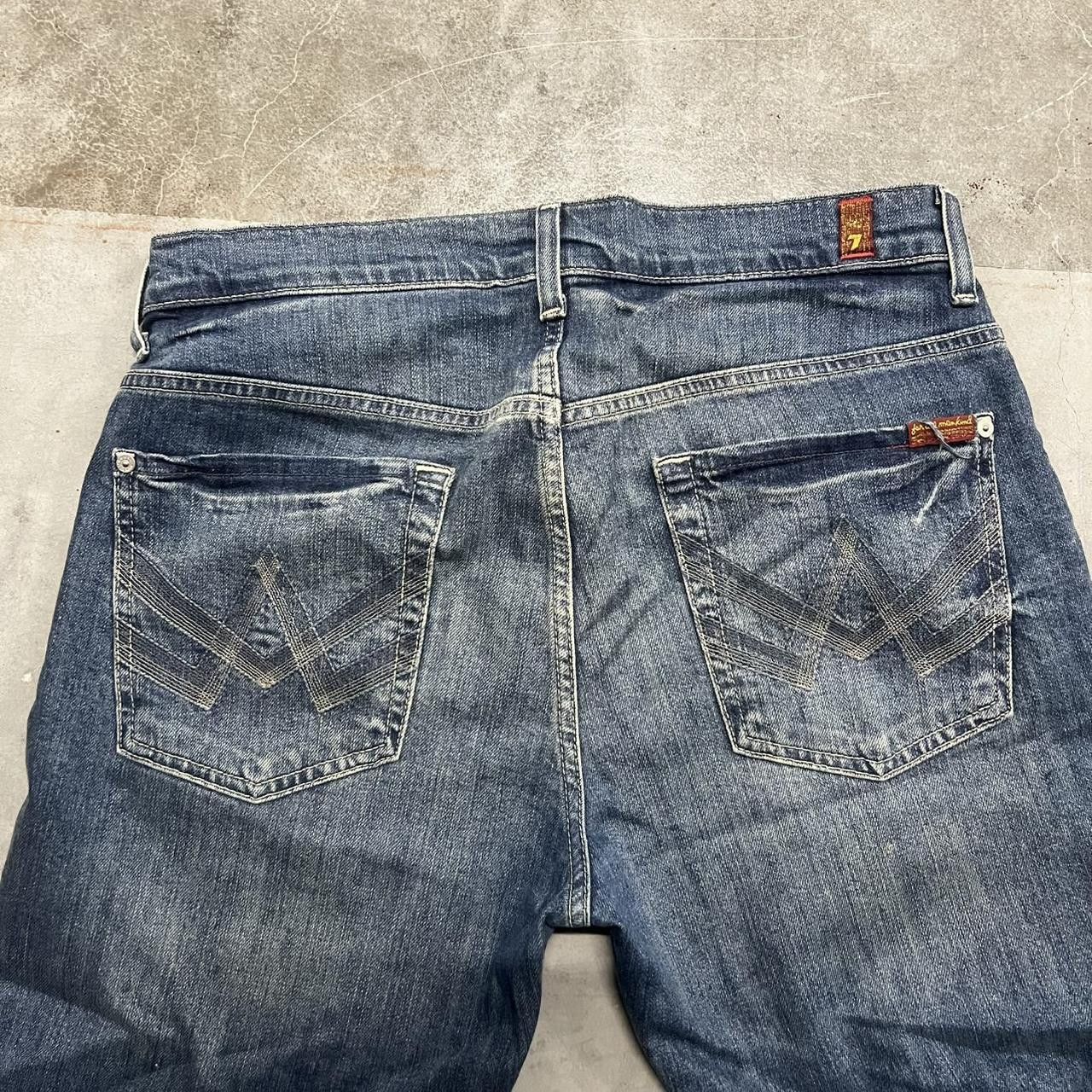 Seven 7 × Vintage Vintage Y2K/2000s Flare Dark Wash Seven 7 Denim Jeans! Size US 32 / EU 48 - 7 Thumbnail