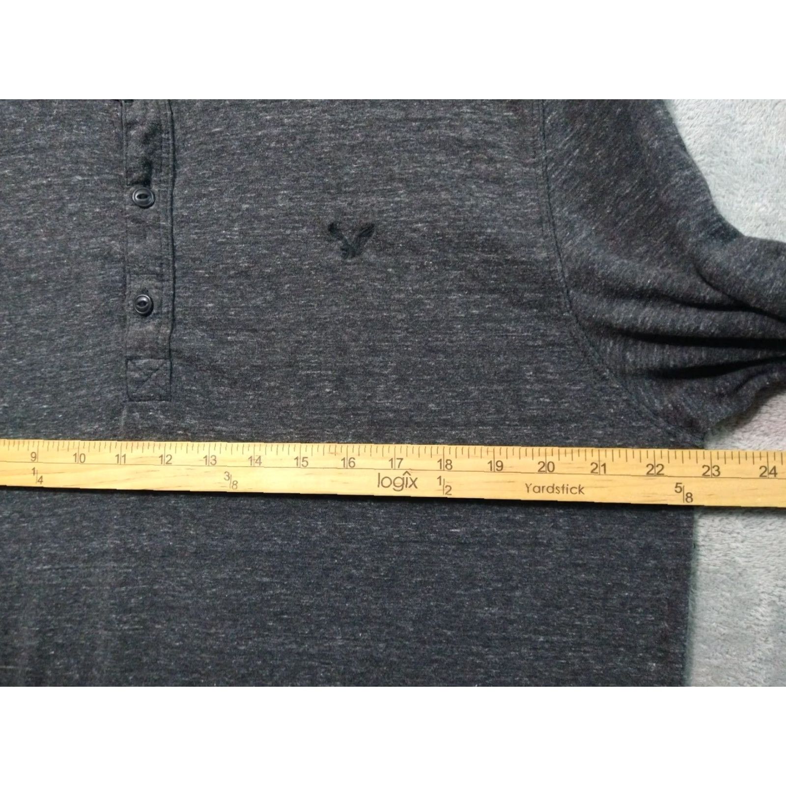American Eagle Outfitters VINTAGE American Eagle Outfitters Shirt Mens XL Gray Henley Long Sleeve Cotton Polyester Knit Regular Fit Size US XL / EU 56 / 4 - 4 Thumbnail