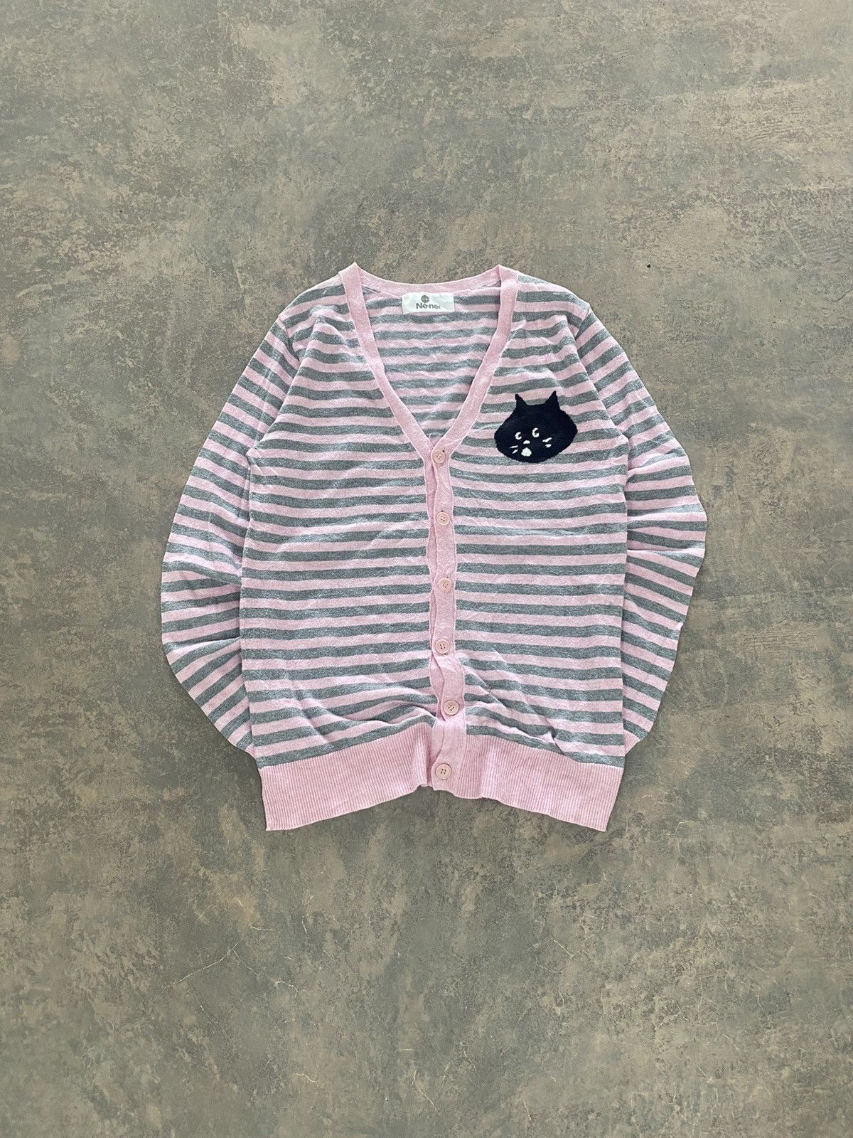Ne-Net Rare☠️ Ne-net Stripe Cardigan Issey Miyake 90s Japan Size S / US 4 / IT 40 - 1 Thumbnail