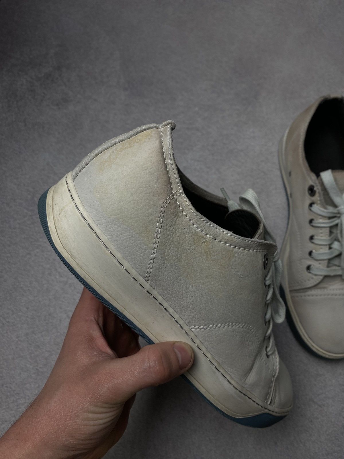 Lanvin Vintage Lanvin Distressed Cap Toe Leather sneakers Size US 8 / EU 41 - 5 Thumbnail