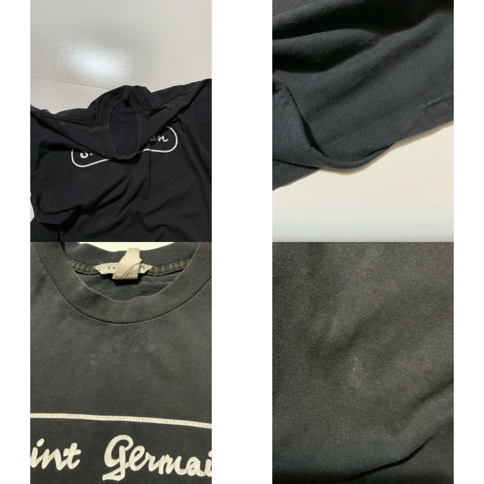 Vintage VINTAGE 90s Lisa Deane Saint Germain Black Faded Graphic S/S Crew T-Shirt Sz. L Men Shirt Size US L / EU 52-54 / 3 - 8 Thumbnail