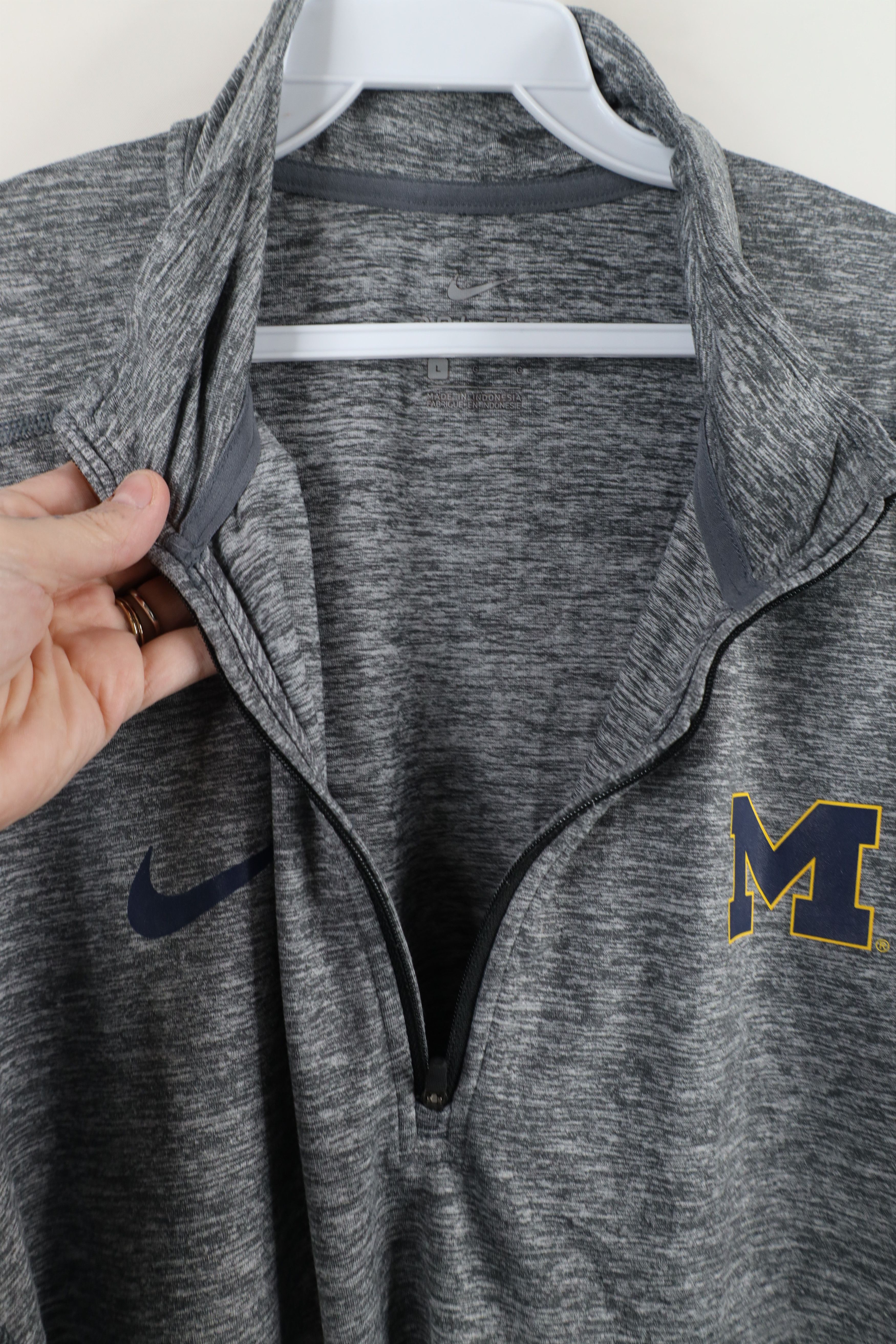 Nike Nike University of Michigan Half Zip Pullover Jacket Top Size US L / EU 52-54 / 3 - 8 Thumbnail