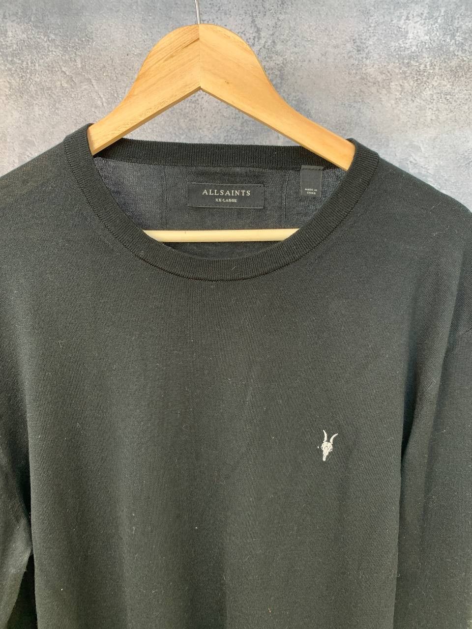 Allsaints AllSAINTS NOMO CREW Sweatshirt Black Longsleeve Logo Size US XXL / EU 58 / 5 - 3 Thumbnail