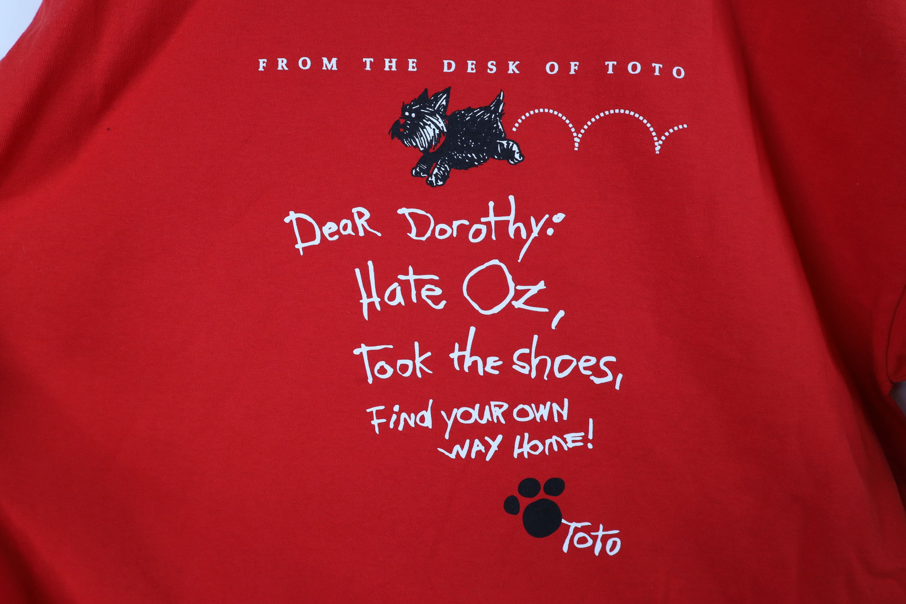 Vintage Vintage 90s of Oz Toto The Dog Funny T-Shirt Red Cotton USA Size US XXL / EU 58 / 5 - 4 Thumbnail