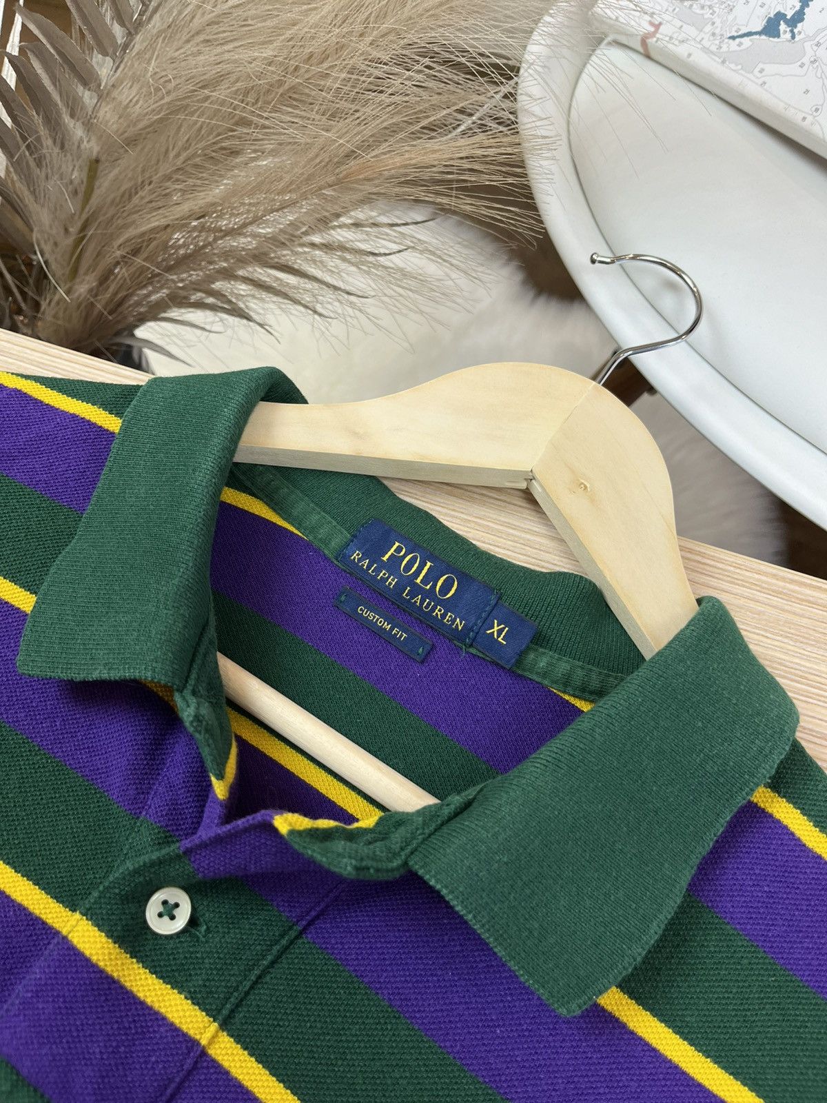 Polo Ralph Lauren × Vintage Vintage Polo Ralph Lauren Big Logo Rugby Polo Shirt 90s Size US XL / EU 56 / 4 - 4 Thumbnail