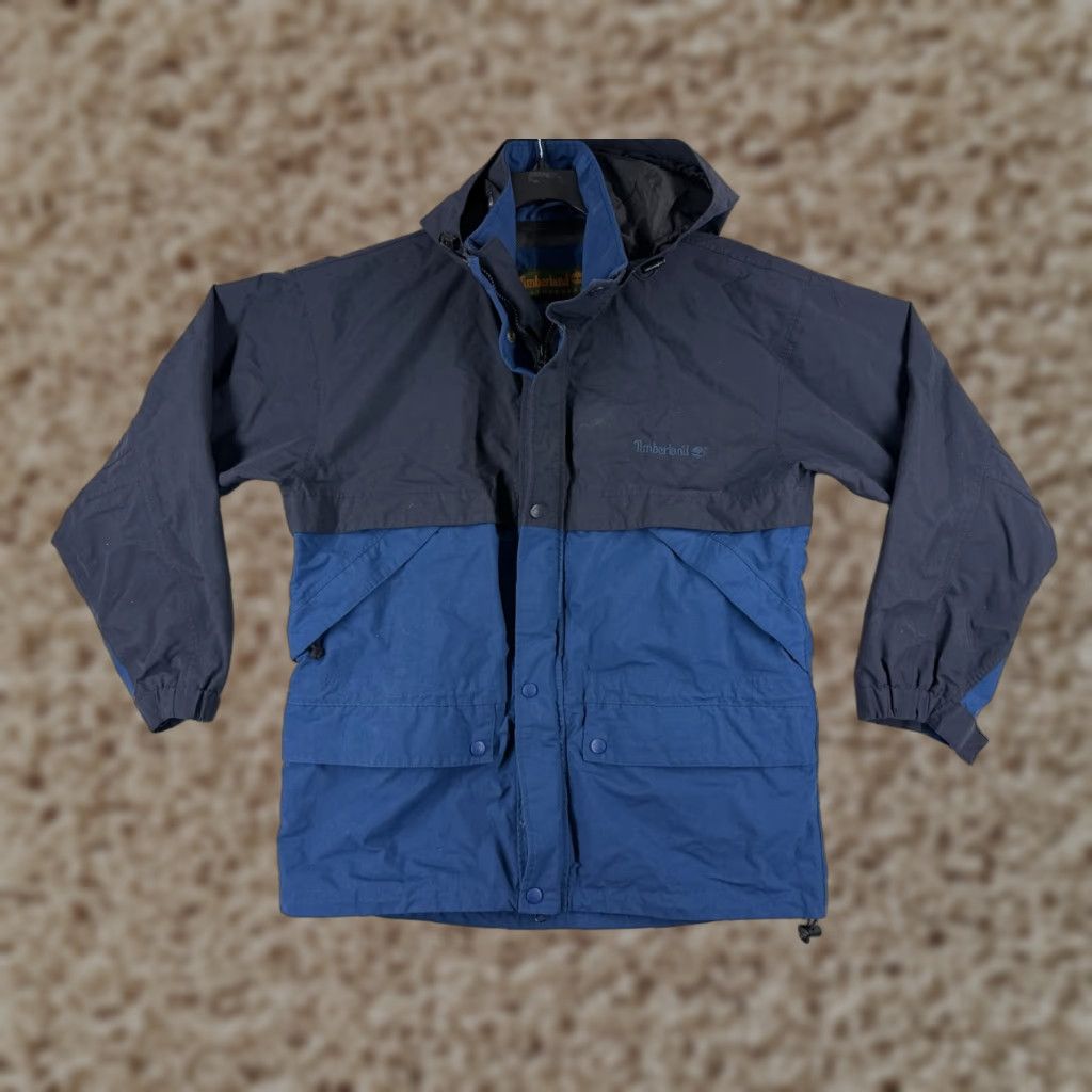 Timberland Timberland Jacket Mens M Blue Full Zip Hooded Windbreaker 100% Nylon Size US M / EU 48-50 / 2 - 1 Thumbnail