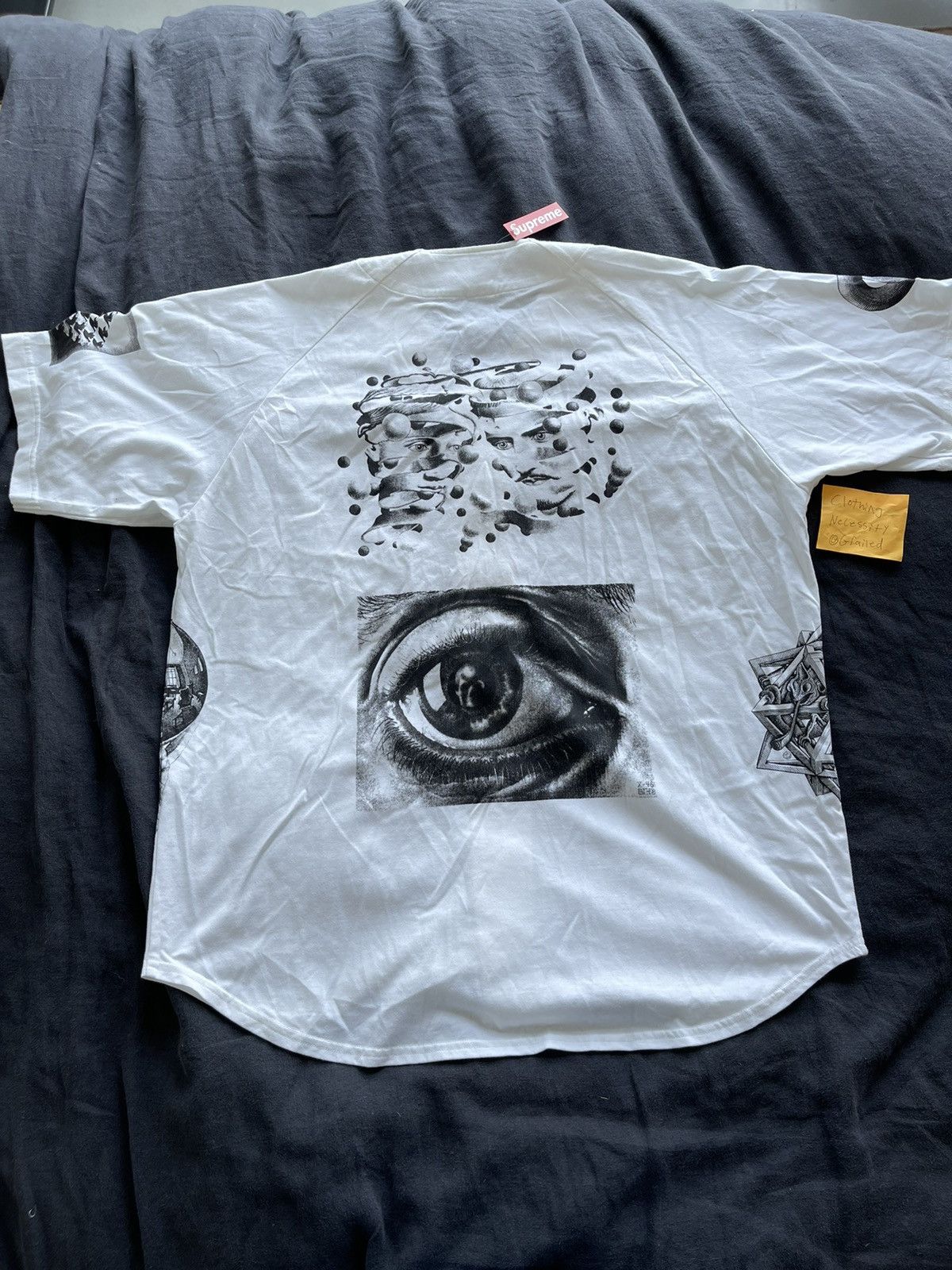 Supreme DSWT Supreme MC Escher Baseball Jersey White Size US M / EU 48-50 / 2 - 10 Thumbnail
