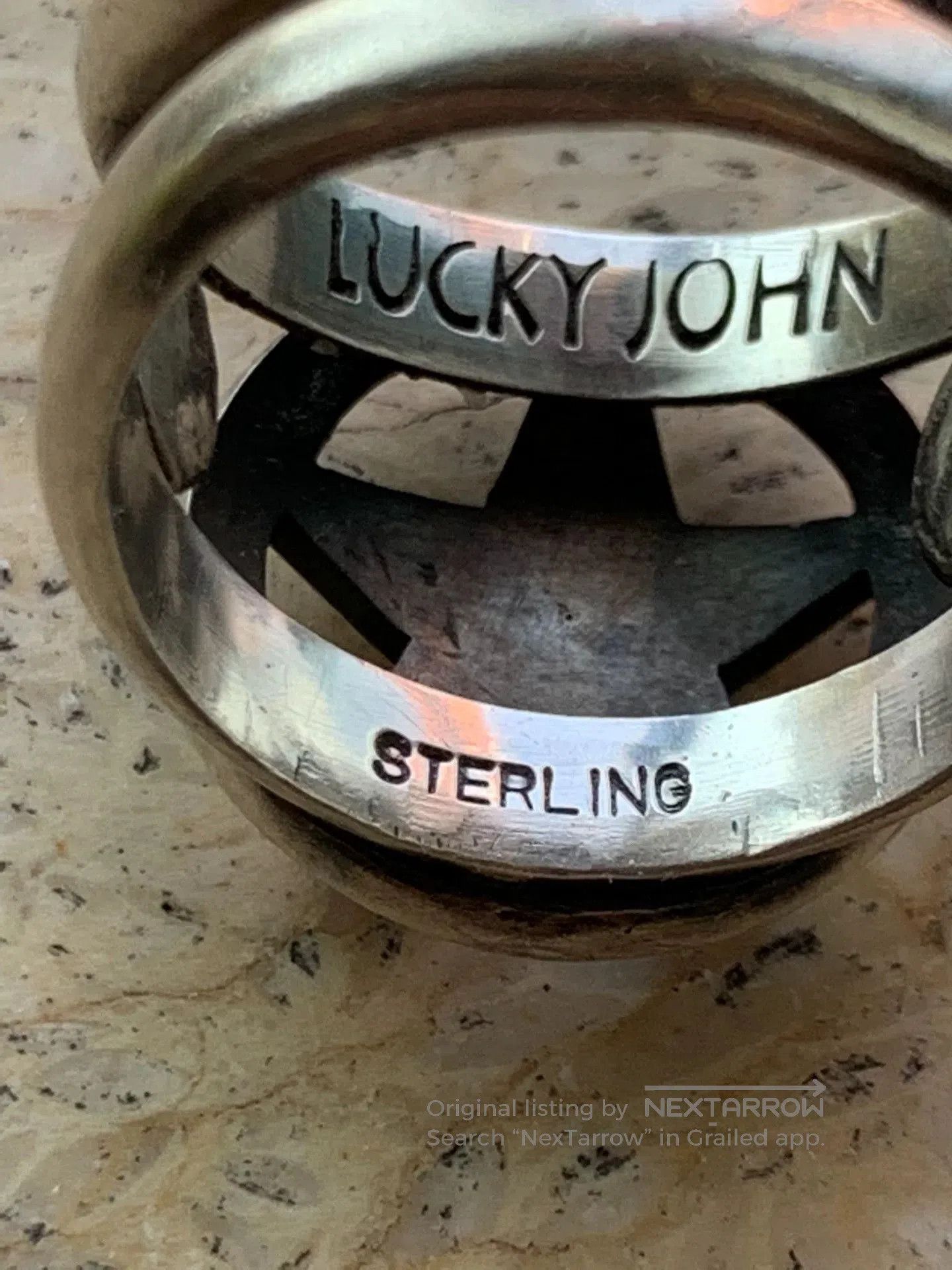 Lucky Brand Lucky John Sterling Silver Star Ring. Size ONE SIZE - 5 Thumbnail