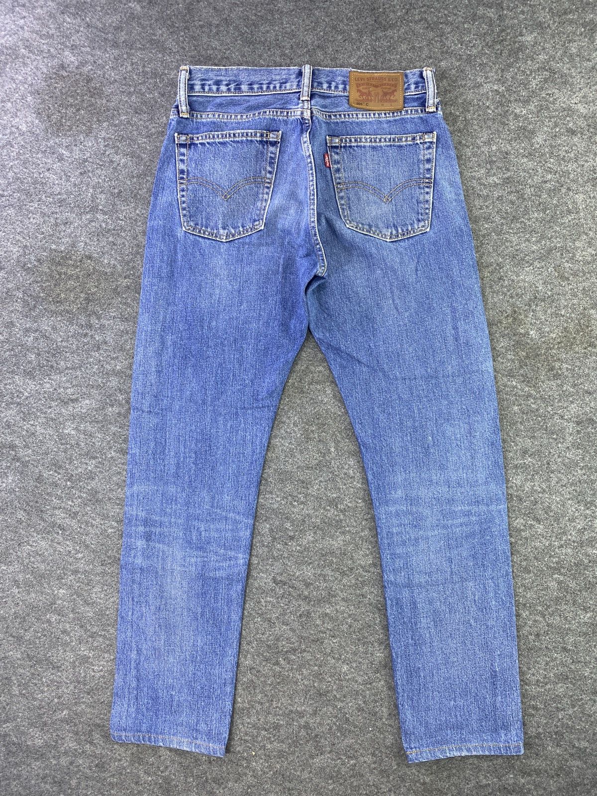 Jean × Levi's × Vintage Vintage Levis 505 C Distress Blue wash Jeans - J877 Size 29" - 3 Thumbnail
