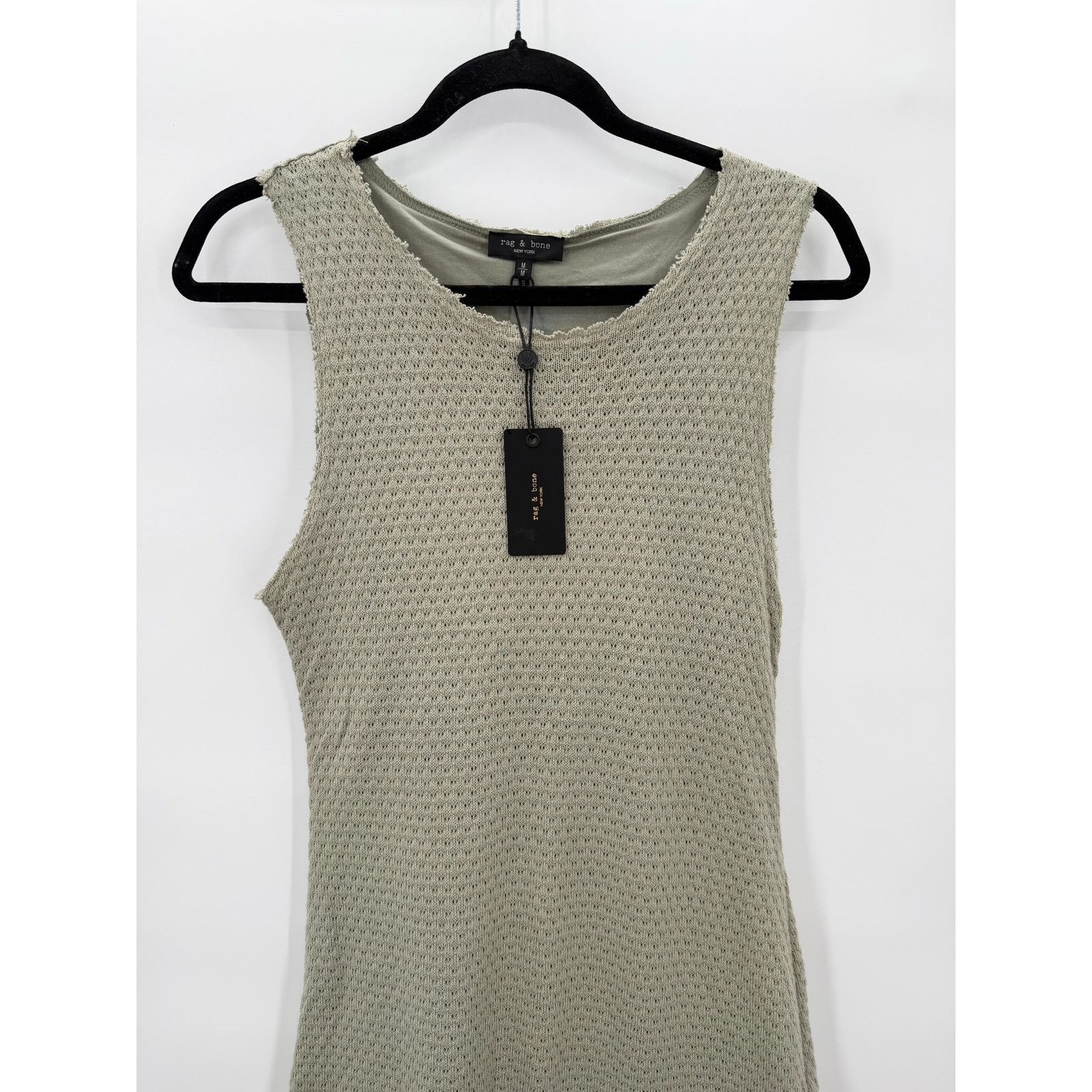 Rag & Bone NWT Rag & Bone Carine Crochet Moss Green Tank Maxi Dress Size M / US 6-8 / IT 42-44 - 4 Thumbnail