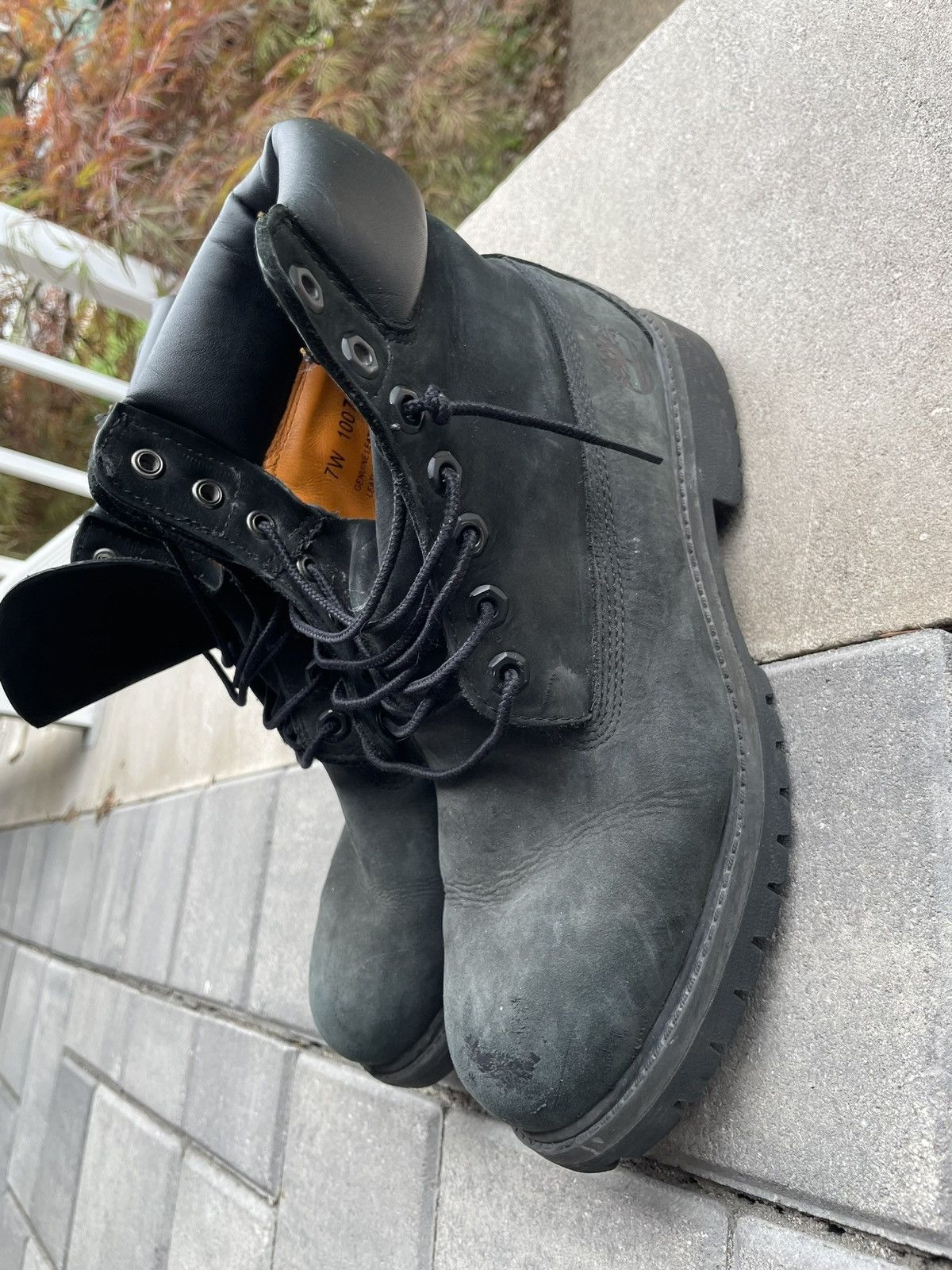 Timberland Black Timberland leather boots Size US 7 / IT 37 - 4 Thumbnail