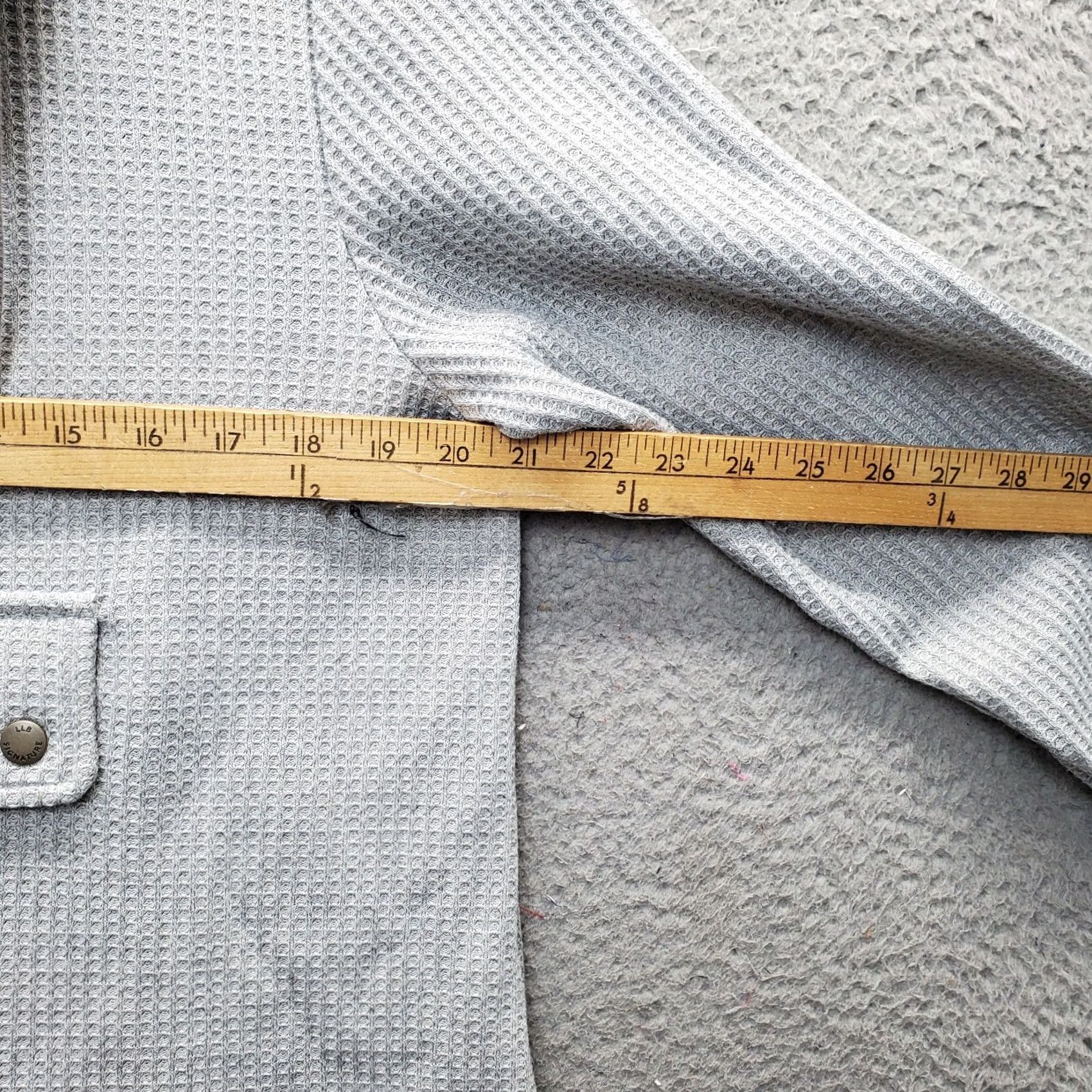 Vintage L.L. Bean Birchwood Brushed Waffle Anorak Sweater Womens L Gray Half Zip EUC Size L / US 10 / IT 46 - 4 Thumbnail