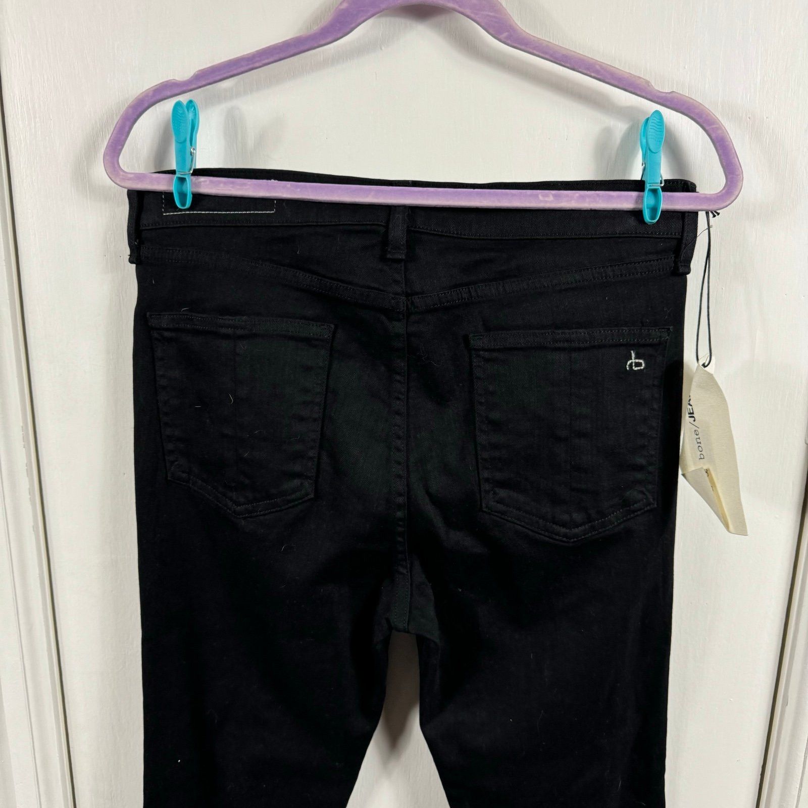 Rag & Bone Rag & Bone Yuki Skinny in Coal Bar split front. Size 30 Size 30" / US 8 / IT 44 - 8 Thumbnail