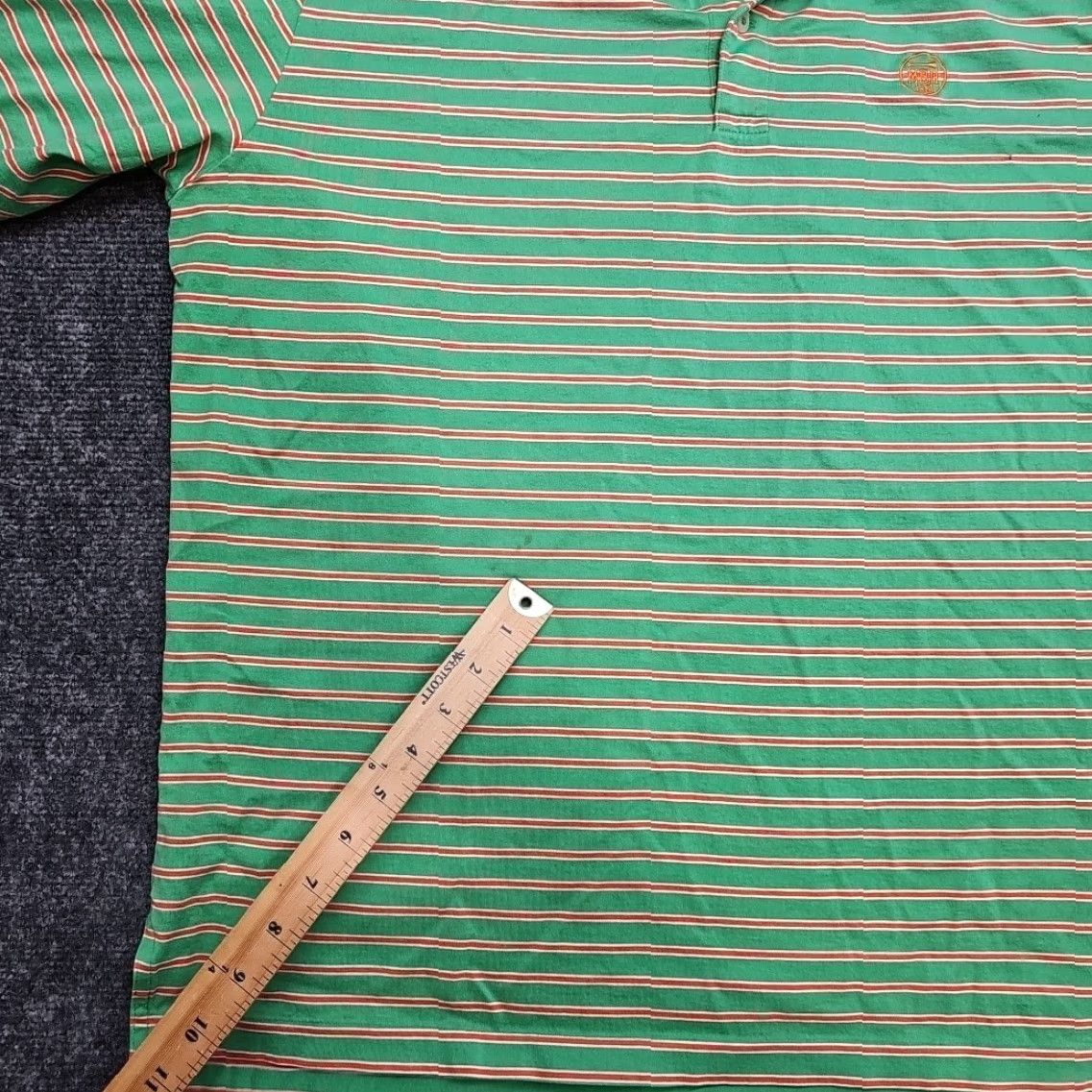 Polo Ralph Lauren Polo Ralph Lauren Polo Golf Shirt Men XL Green Stripe Logo X-large White Orange, Casual, Cotton Knit, Short Sleeve Size US XL / EU 56 / 4 - 7 Thumbnail