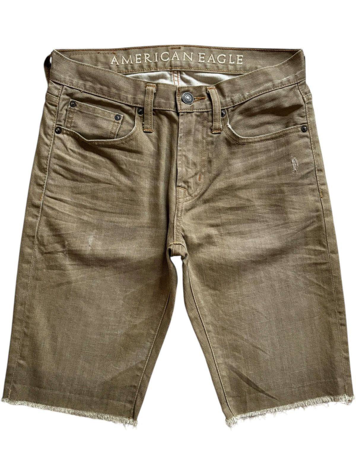 American Eagle Outfitters Vintage American Eagle Rusty Wash Distress Jean Shorts Jorts Size US 30 / EU 46 - 1 Thumbnail