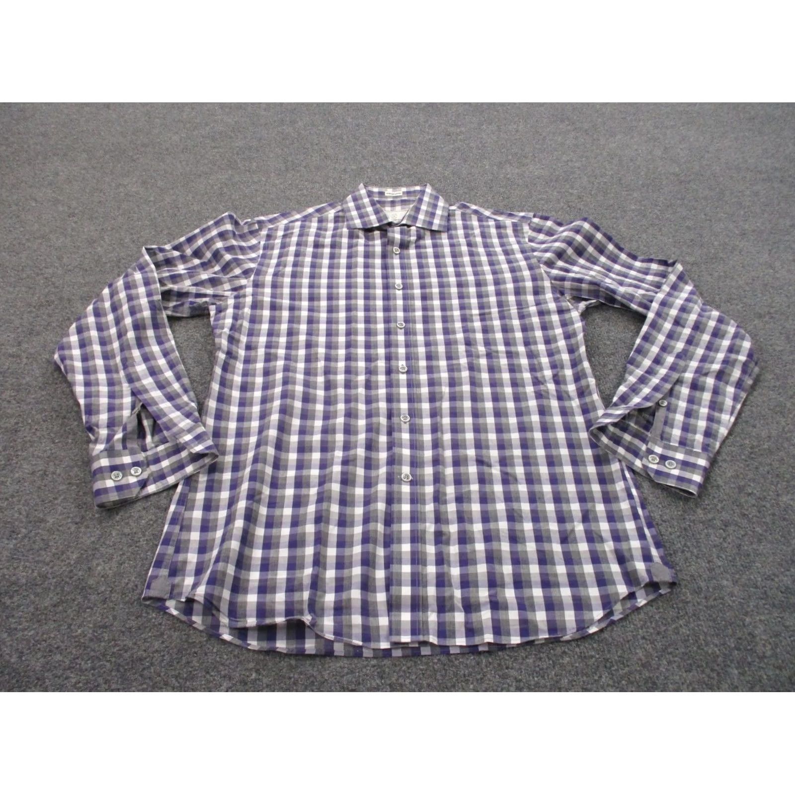 Todd Snyder Todd Snyder Shirt Mens 15.5 34 35 M Purple Plaid Dress Preppy Business Classic Size 34R - 3 Thumbnail
