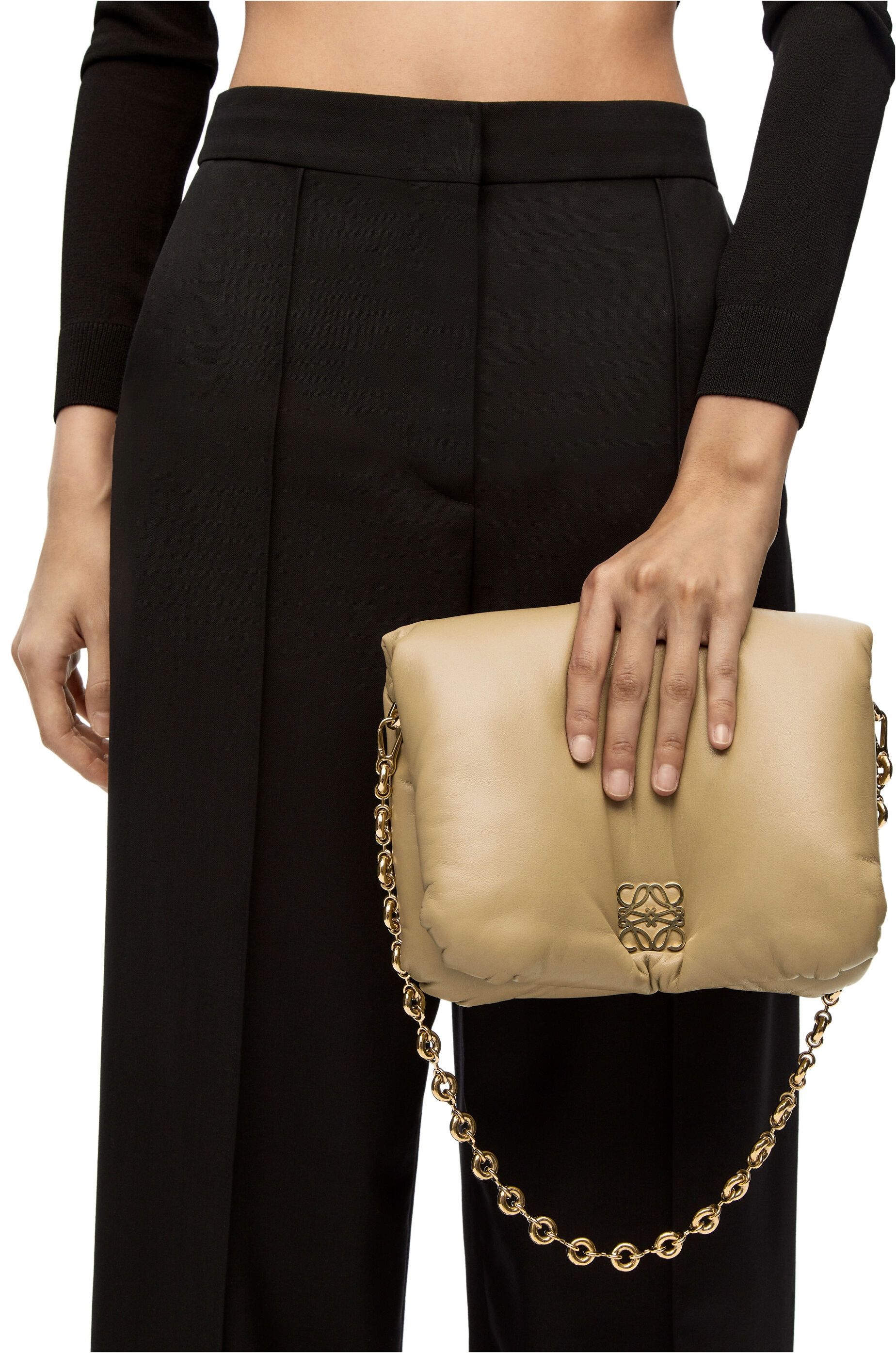 Loewe o1in1g0426 Size: OS/ Goya Puffer Bag in Clay Green Size ONE SIZE - 2 Thumbnail