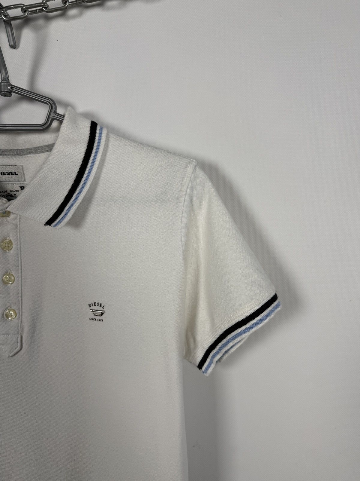 Diesel Men’s Diesel Short Sleeve Polo Shirt White Size L Large Size US L / EU 52-54 / 3 - 2 Thumbnail