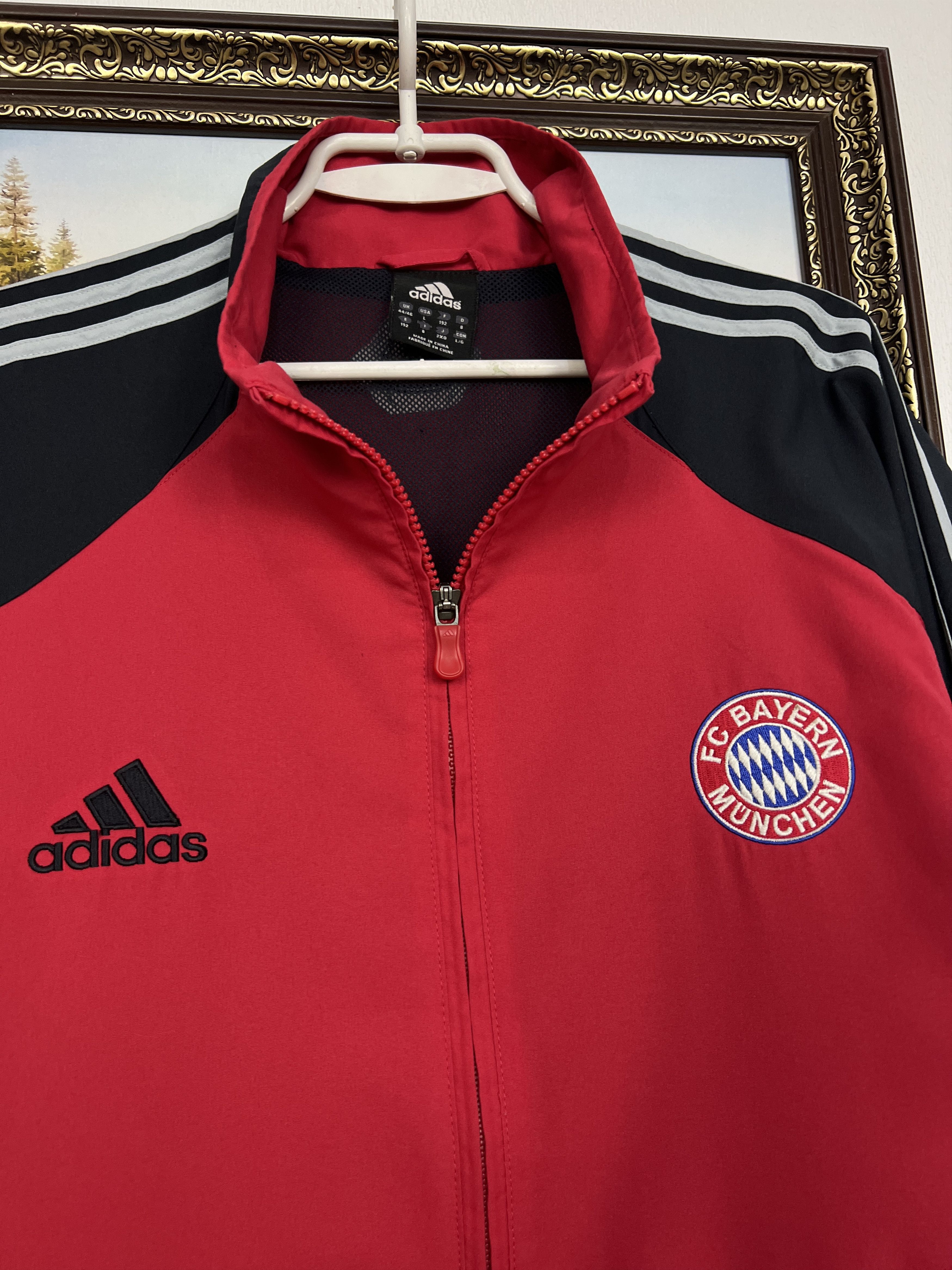 Adidas Vintage Bayern Munich Football Jacket Soccer Track Top Zip Size US L / EU 52-54 / 3 - 3 Thumbnail