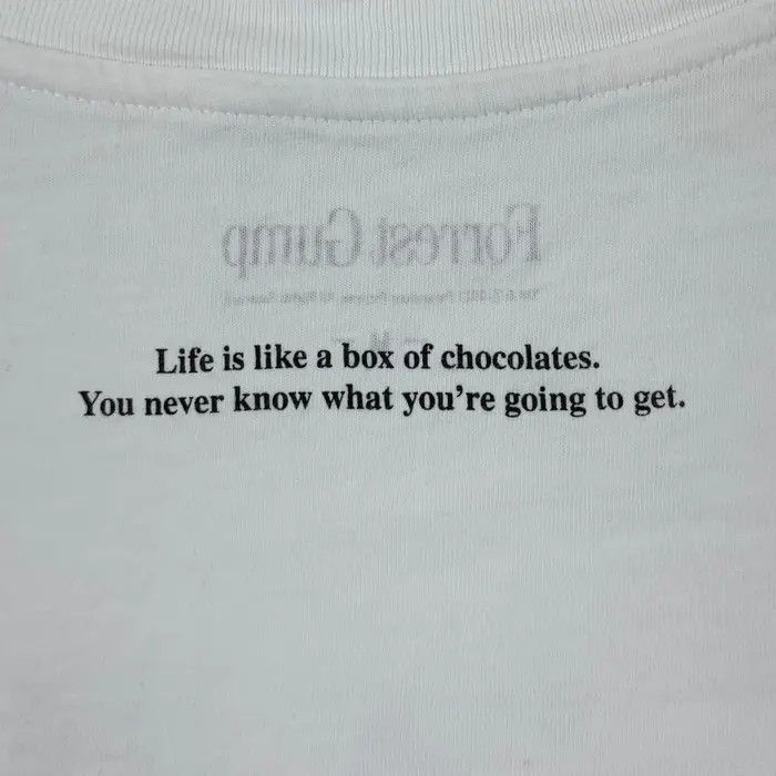 GU GU x FOREST GUMP Collection Life Chocolates Quote Tee Shirt Size M / US 6-8 / IT 42-44 - 5 Thumbnail