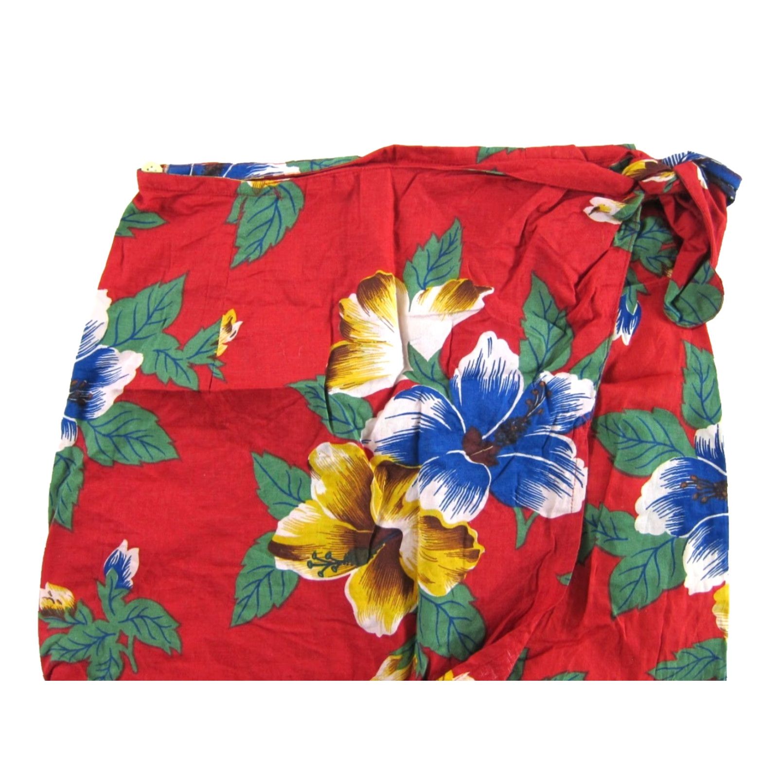 Vintage VINTAGE Pusser's Skirt Wrap Long Floral Tropical Red Cotton Rayon S Small Women's Bohemian 90s Theme Sun Spring Summer Mens Womens Size 28" / US 6 / IT 42 - 4 Thumbnail
