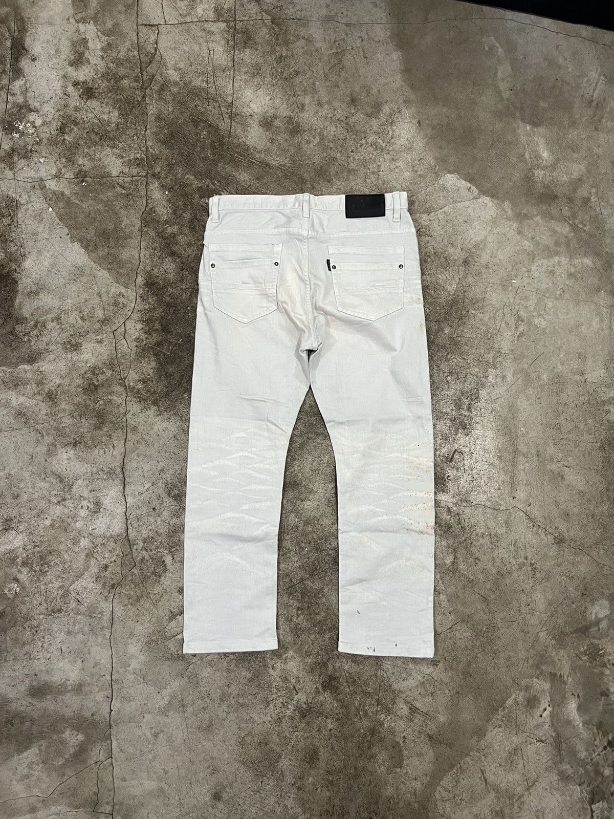 Tornado Mart Tornado Mart Clawmark White Denim Jeans Size US 34 / EU 50 - 4 Thumbnail