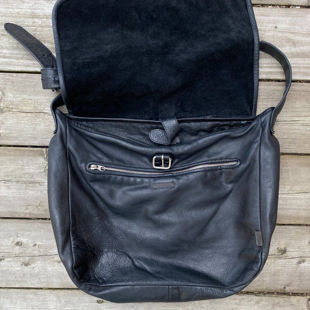 M0851 × Vintage Vintage 90s M0851 Genuine Leather Handbag Purse Black Size ONE SIZE - 5 Thumbnail