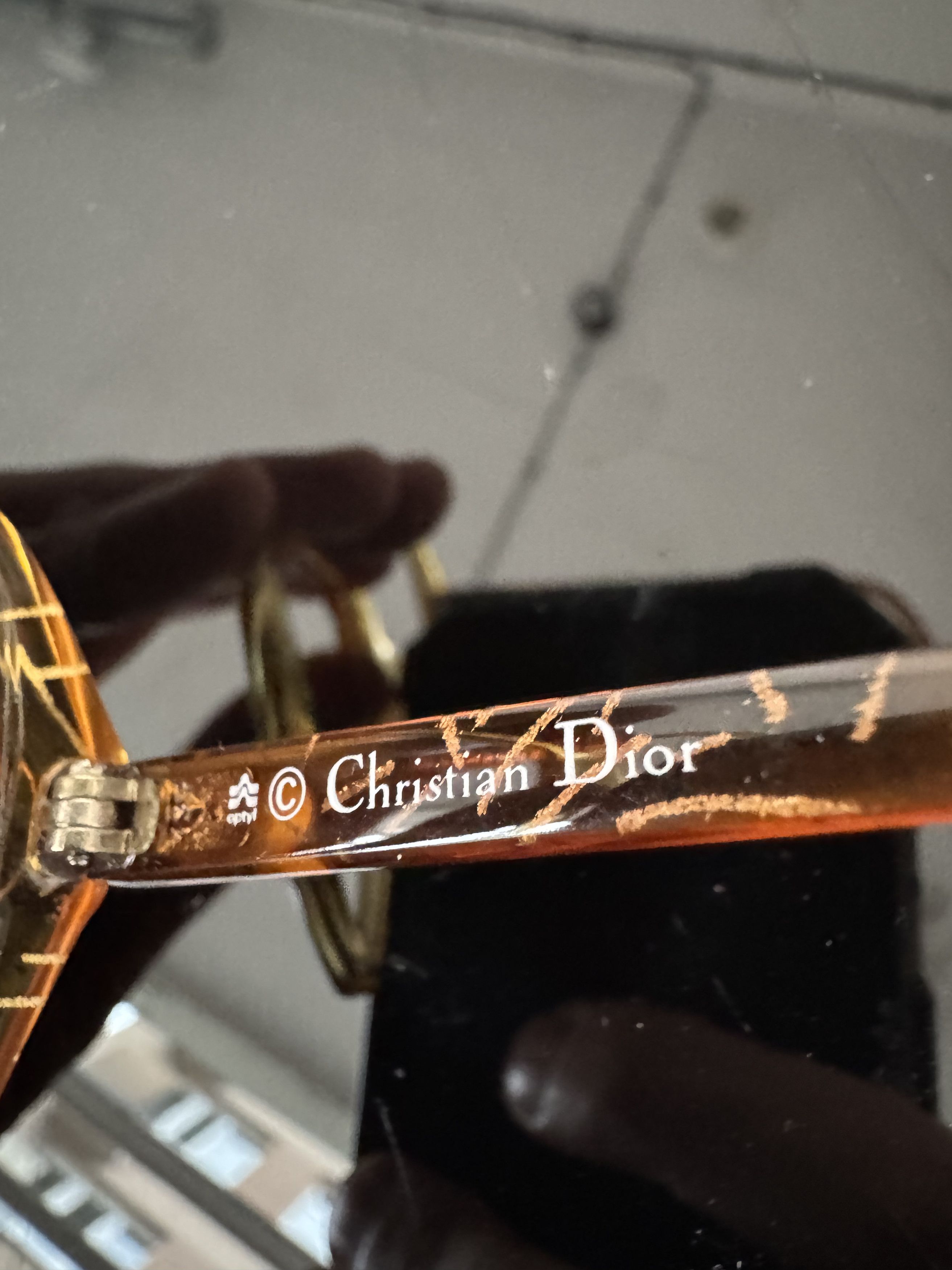 Christian Dior Monsieur Christian Dior '70s Oversized Transparent Yellow Glasses Size ONE SIZE - 5 Thumbnail