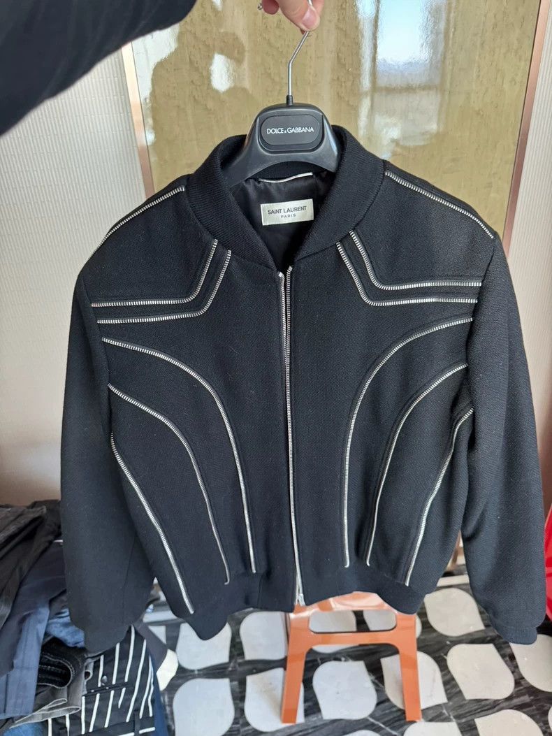 Saint Laurent Paris Saint Laurent Paris Black zipper wool jacket-2506 Size US M / EU 48-50 / 2 - 1 Thumbnail