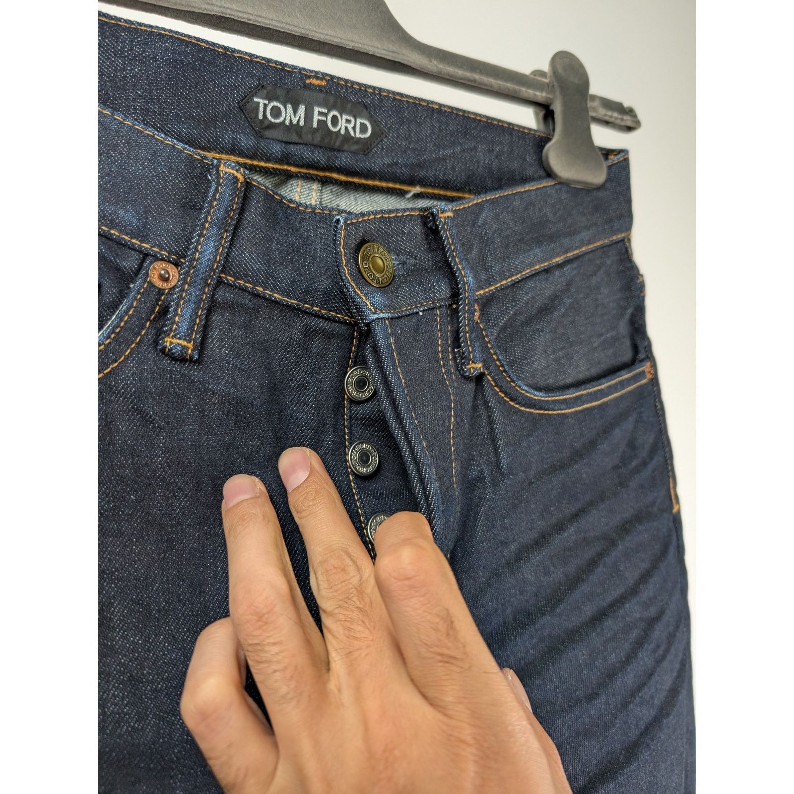 Tom Ford o1rshd1 Q:2 / Straight Denim Jeans in Blue 29 Size US 29 - 6 Thumbnail