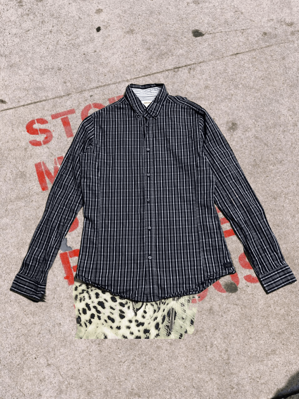 Diesel Diesel Gold Label Rare Shirt Medium Striped Printed Size US L / EU 52-54 / 3 - 1 Thumbnail