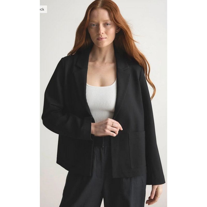 Quince Quince Ultra-Stretch Ponte Open Blazer XL NWOT Size XL / US 12-14 / IT 48-50 - 2 Thumbnail