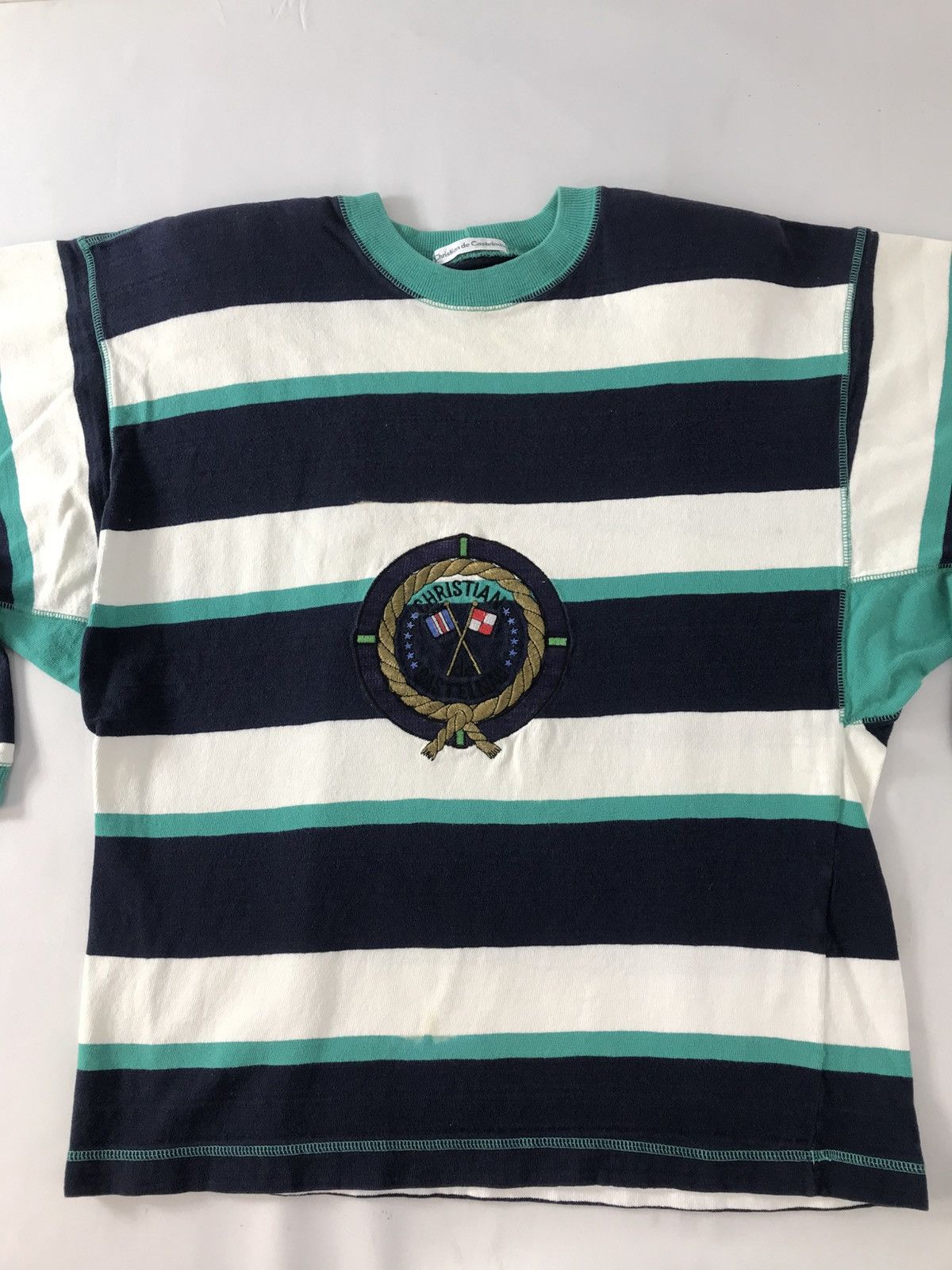 Other Christian de Castelnaut Embroidery Logo Striped Block Design Size US M / EU 48-50 / 2 - 3 Thumbnail