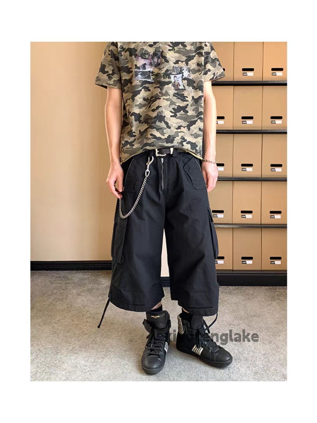 Vintage xtl Balenciaga asaprocky style zipper tactical cargo shorts Size US 28 / EU 44 - 5 Thumbnail
